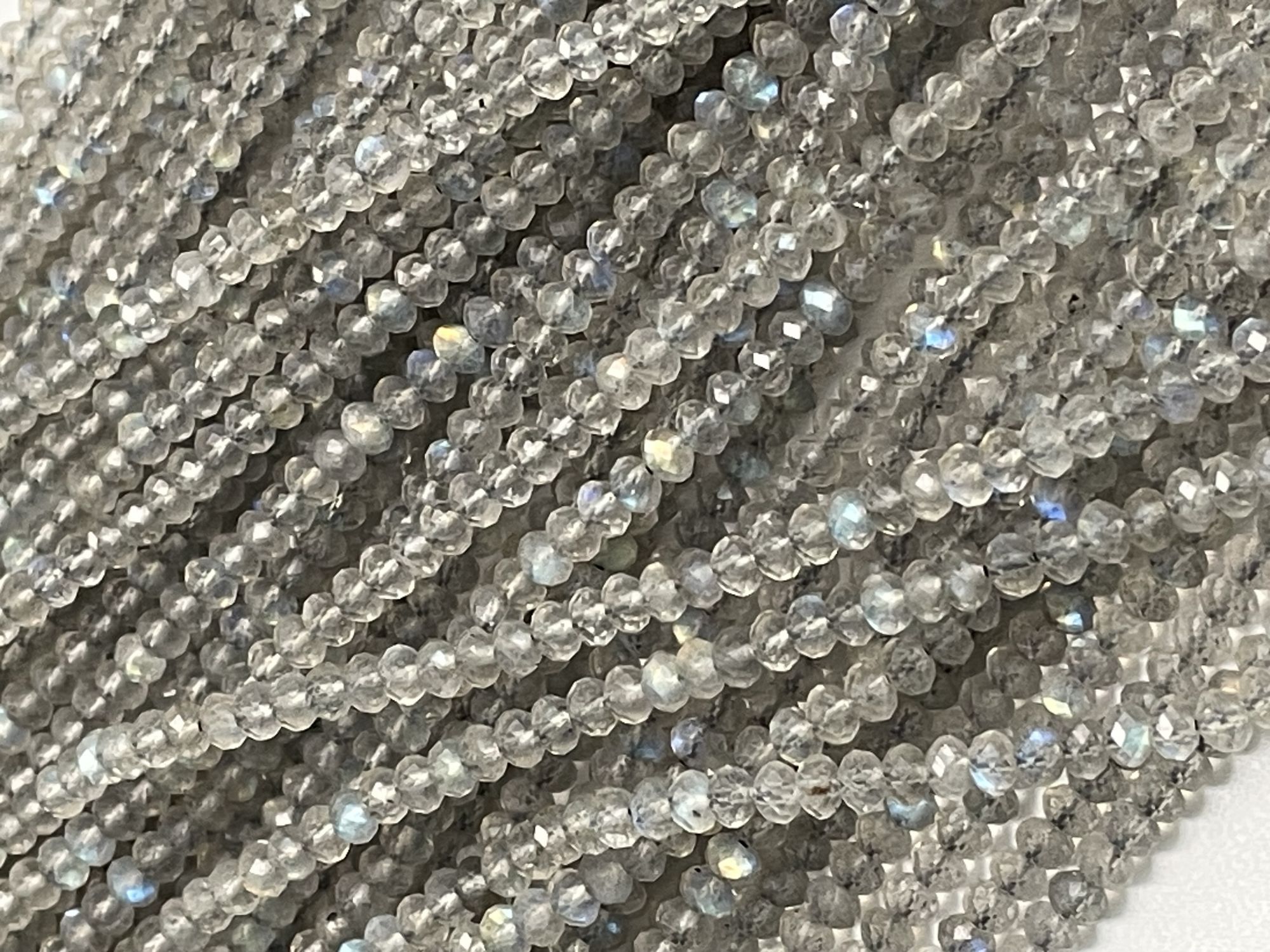 Labradorite Rondelle Faceted