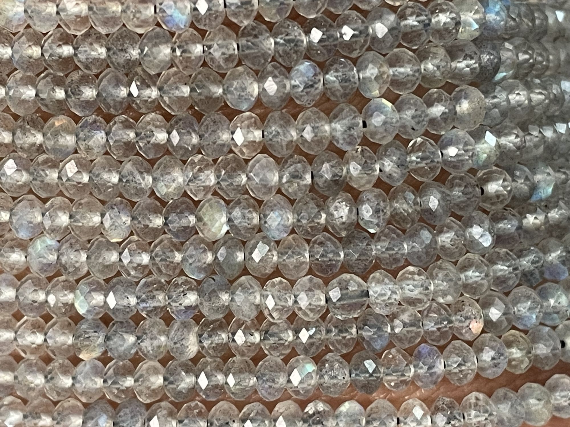 Labradorite Rondelle Faceted