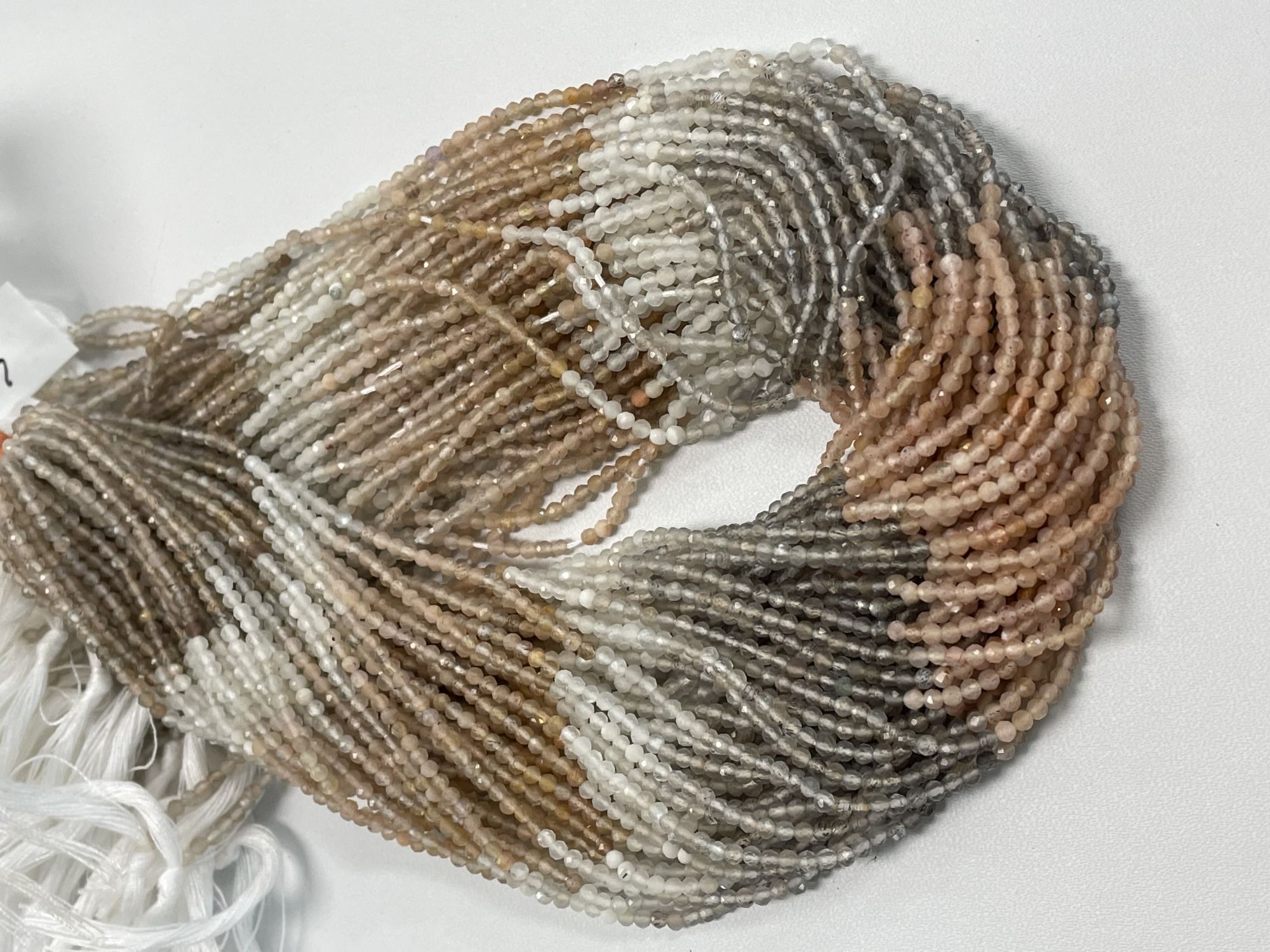 Multi Moonstone Rondelle Faceted