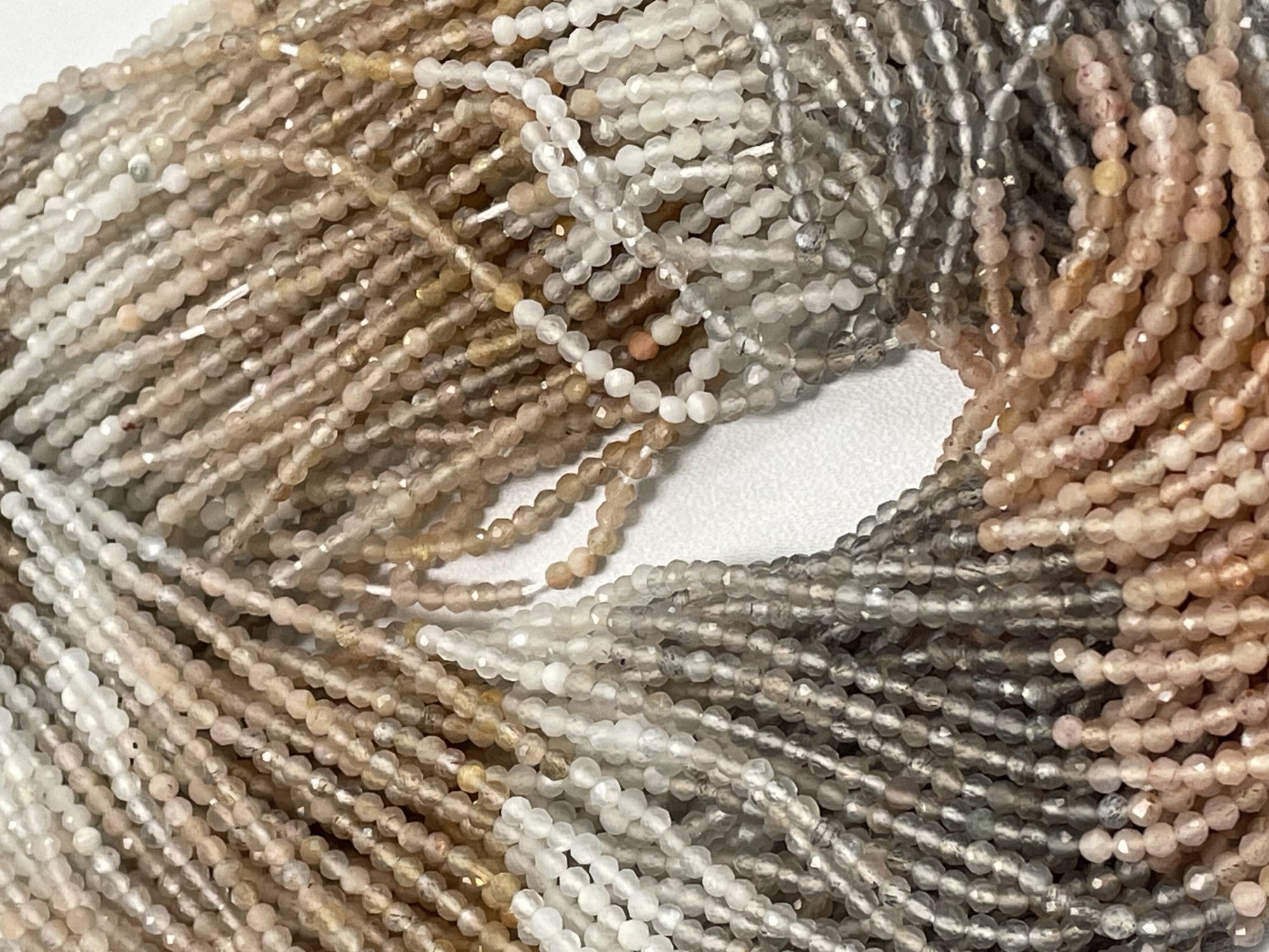 Multi Moonstone Rondelle Faceted