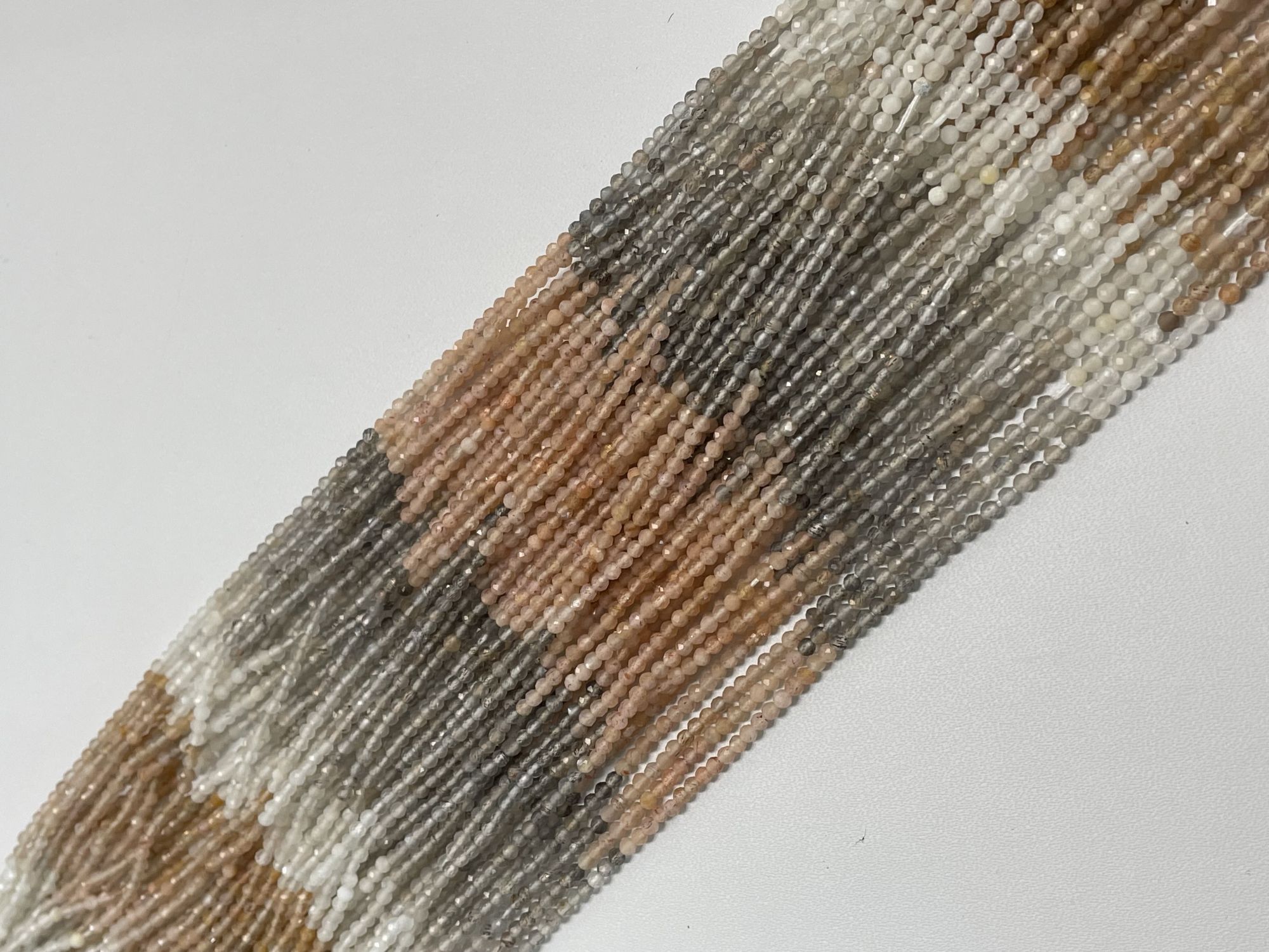 Multi Moonstone Rondelle Faceted