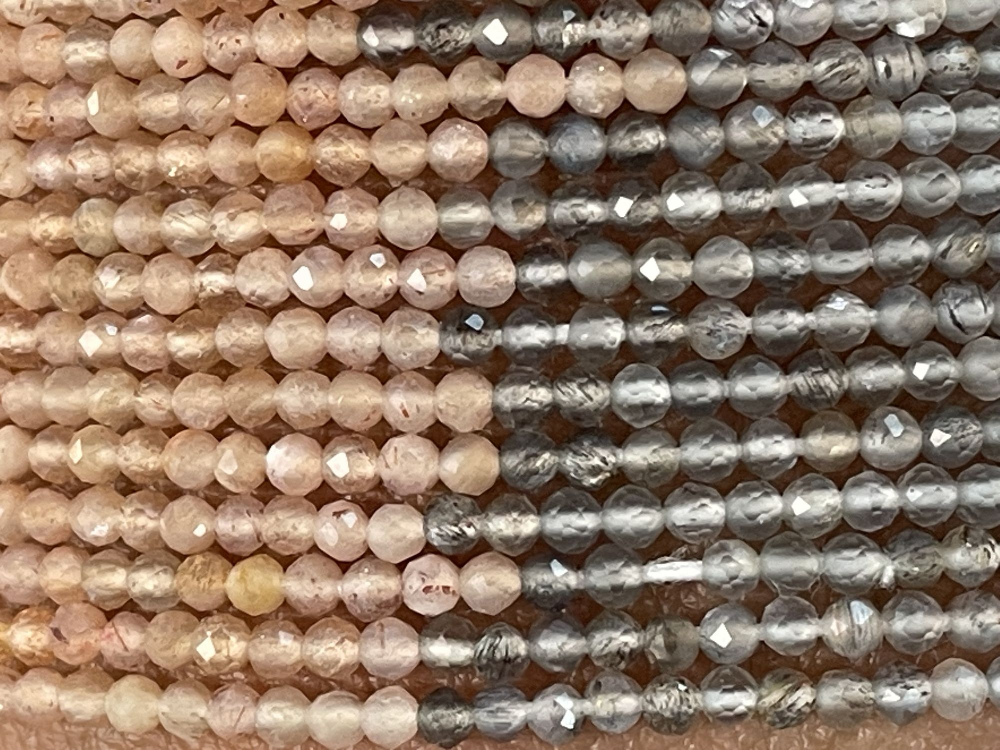 Multi Moonstone Rondelle Faceted