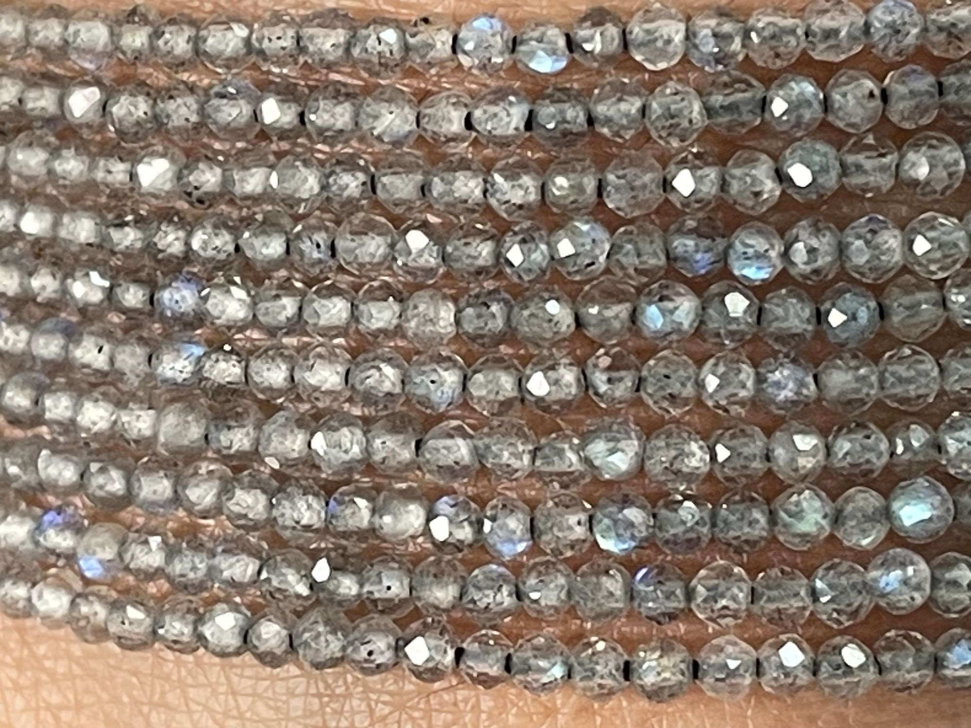 Labradorite Rondelle Faceted