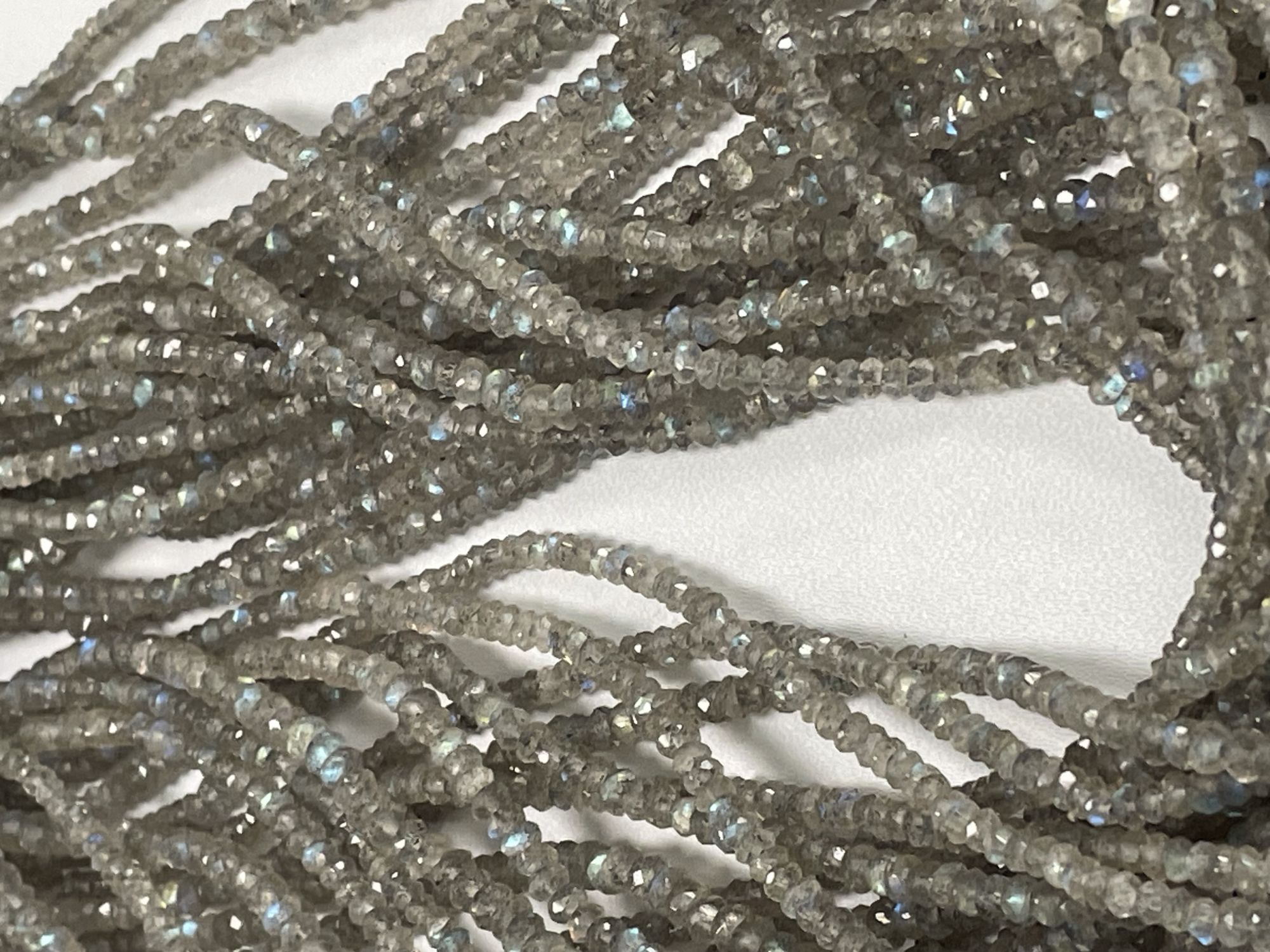 Labradorite Rondelle Faceted