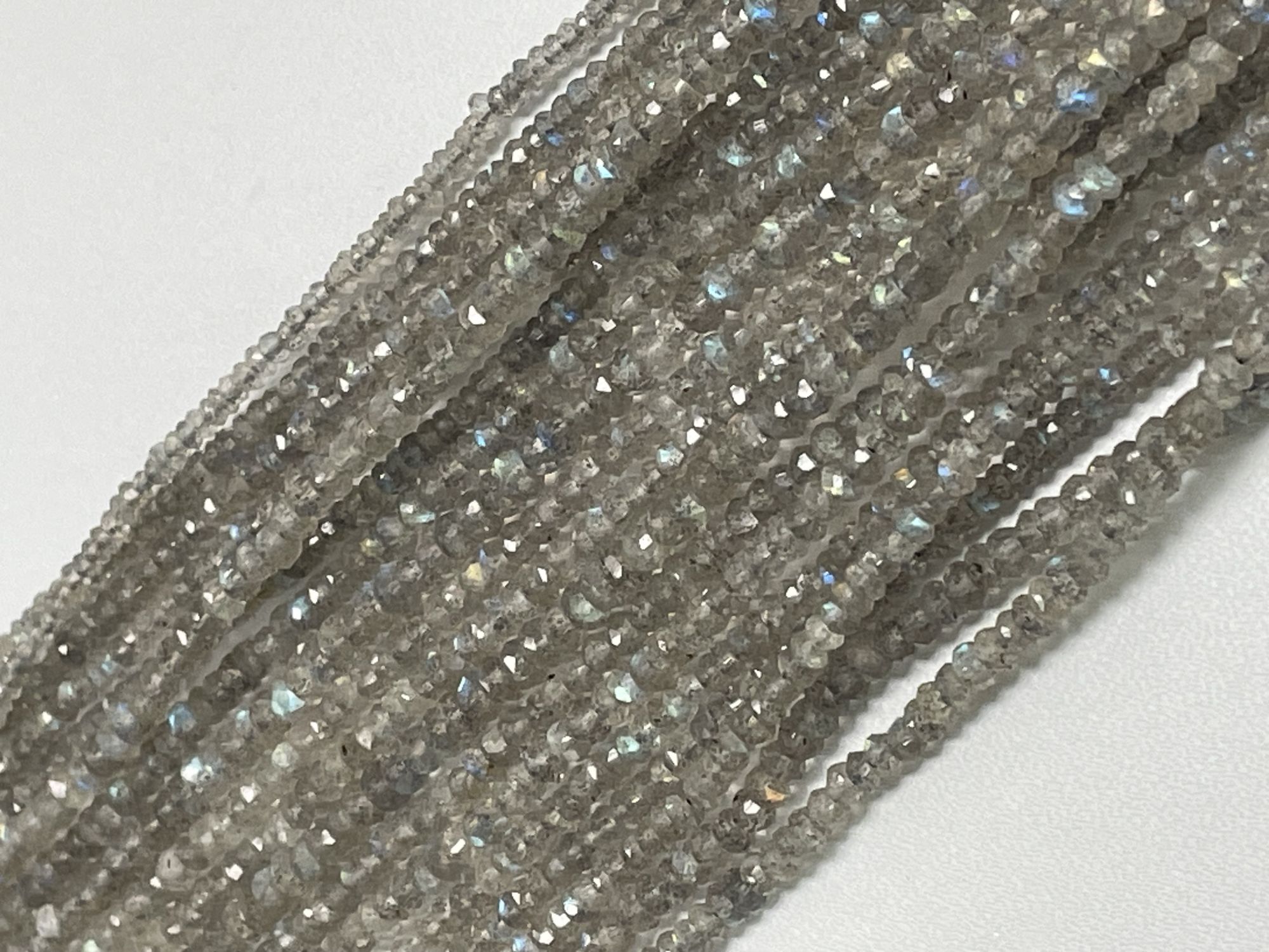 Labradorite Rondelle Faceted