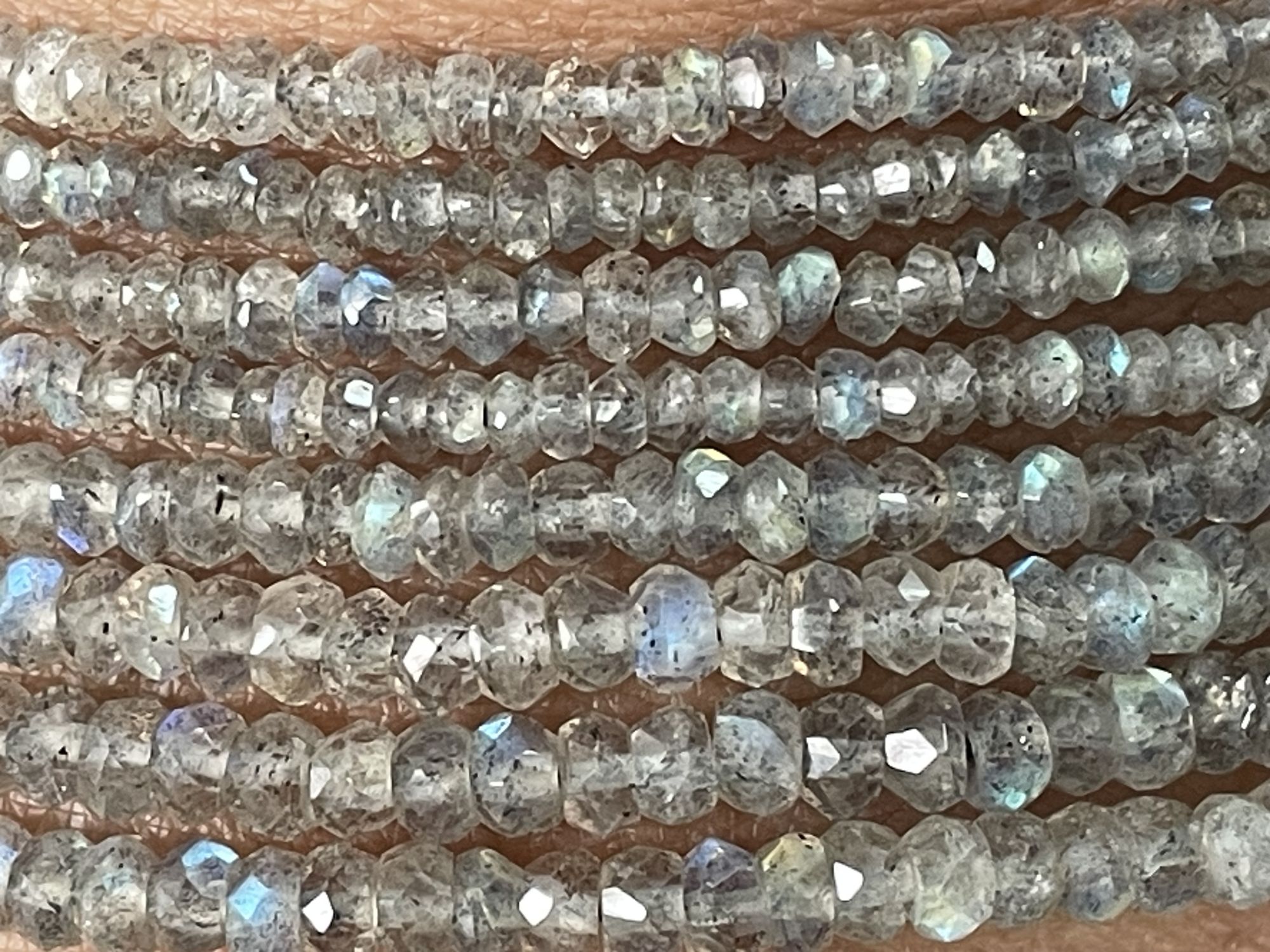 Labradorite Rondelle Faceted