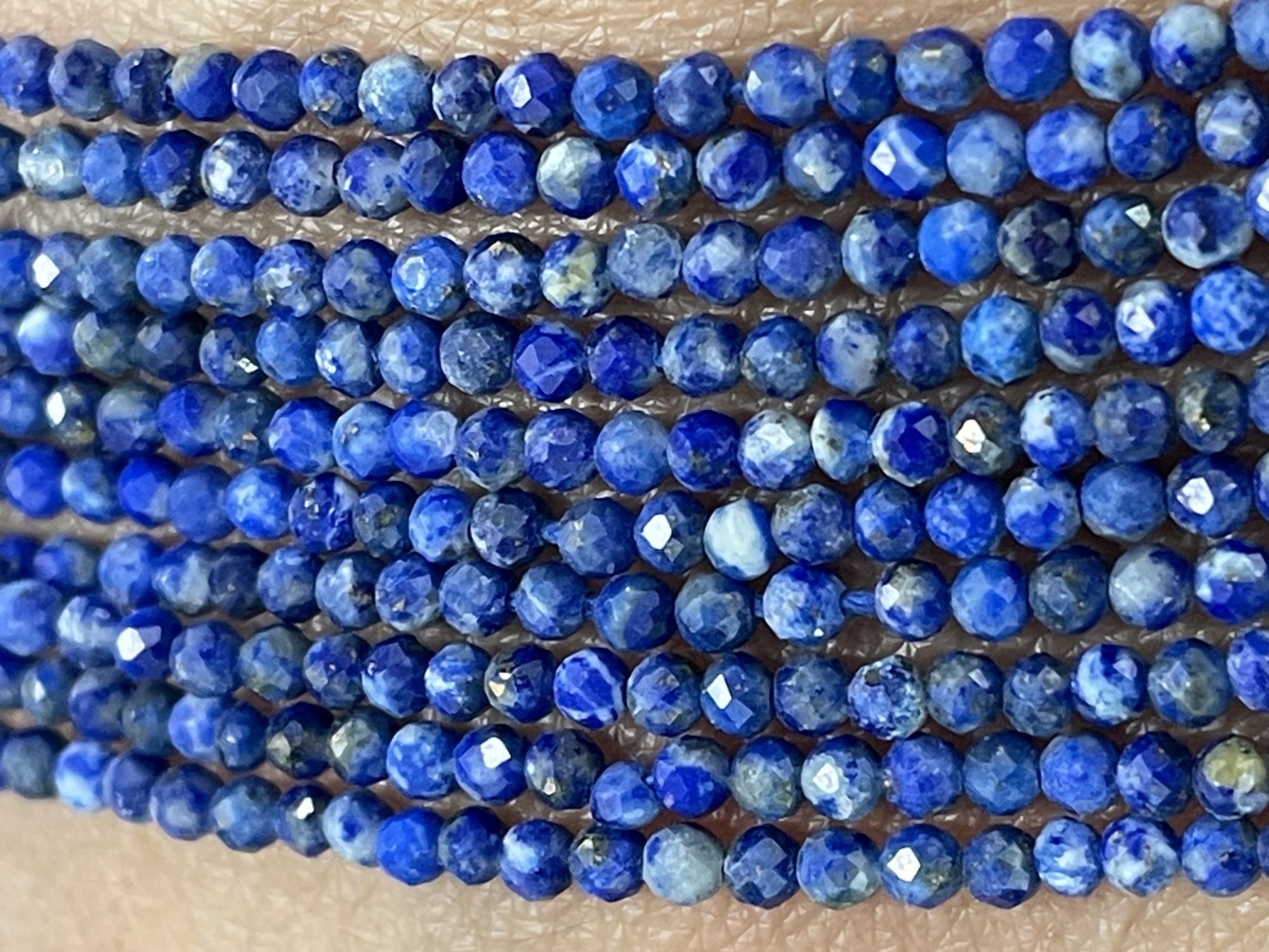 Lapis Rondelle Faceted
