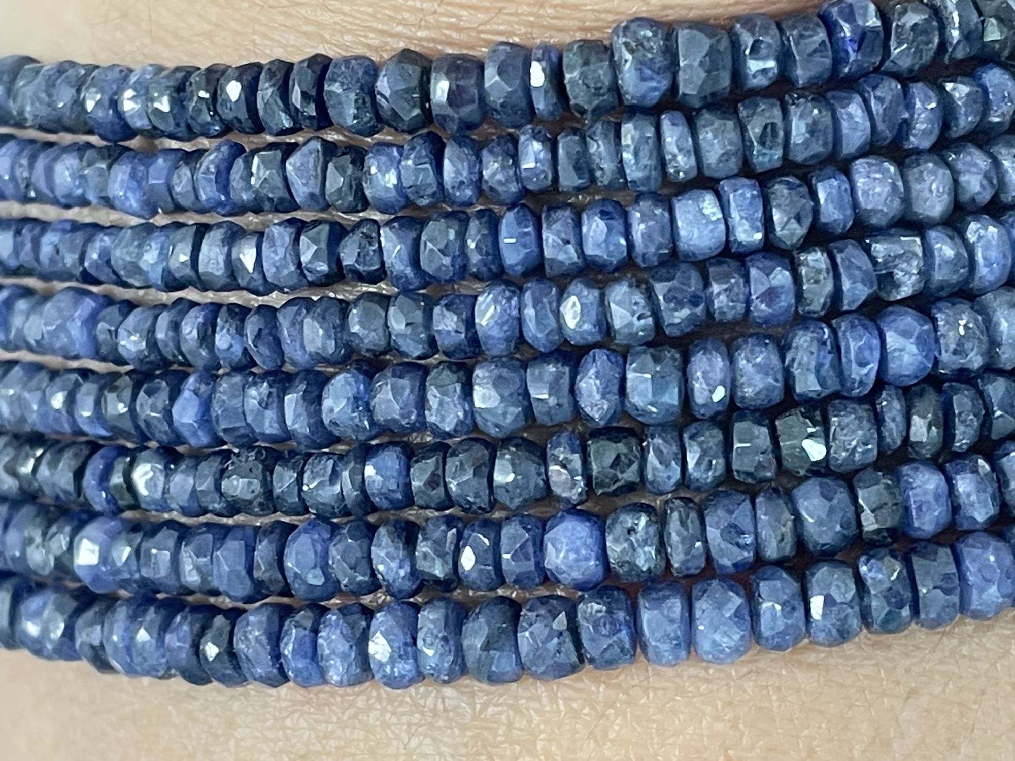 Blue Sapphire Rondelle Faceted