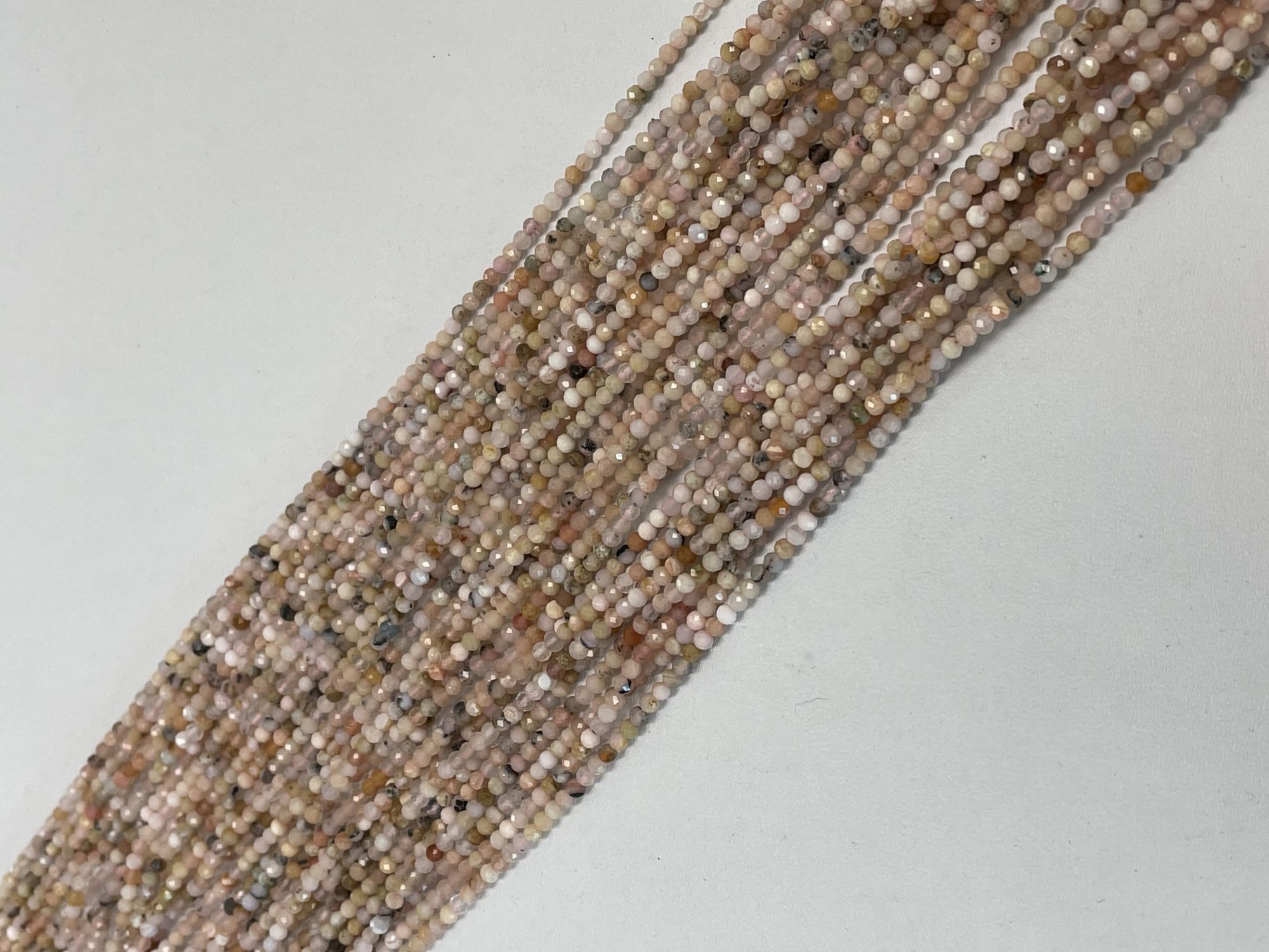 Shaded Pink Opal Rondelle Faceted