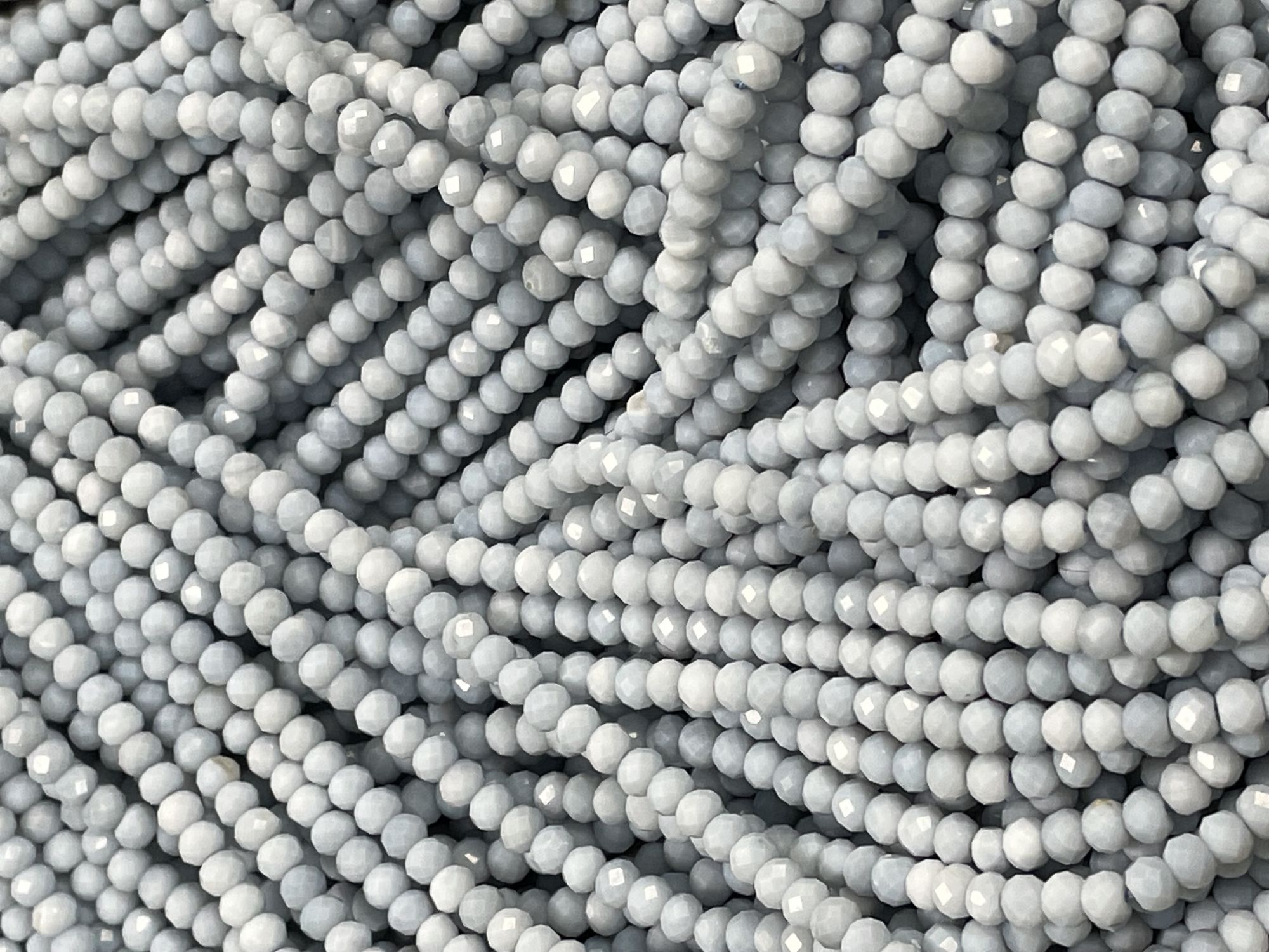 Blue Opal Rondelle Faceted