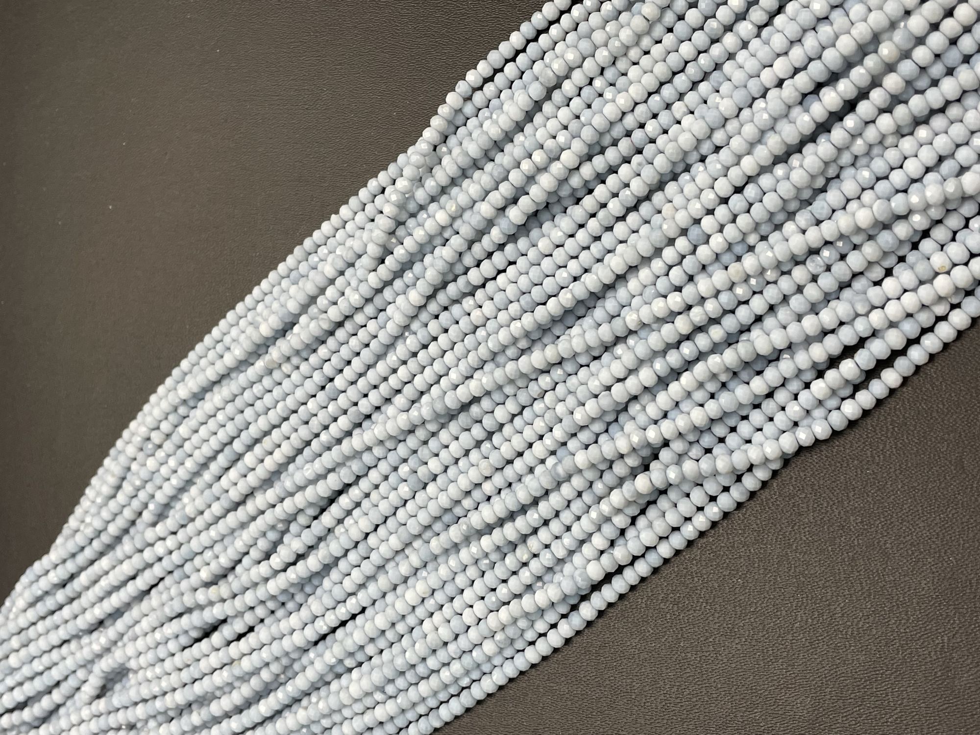 Blue Opal Rondelle Faceted