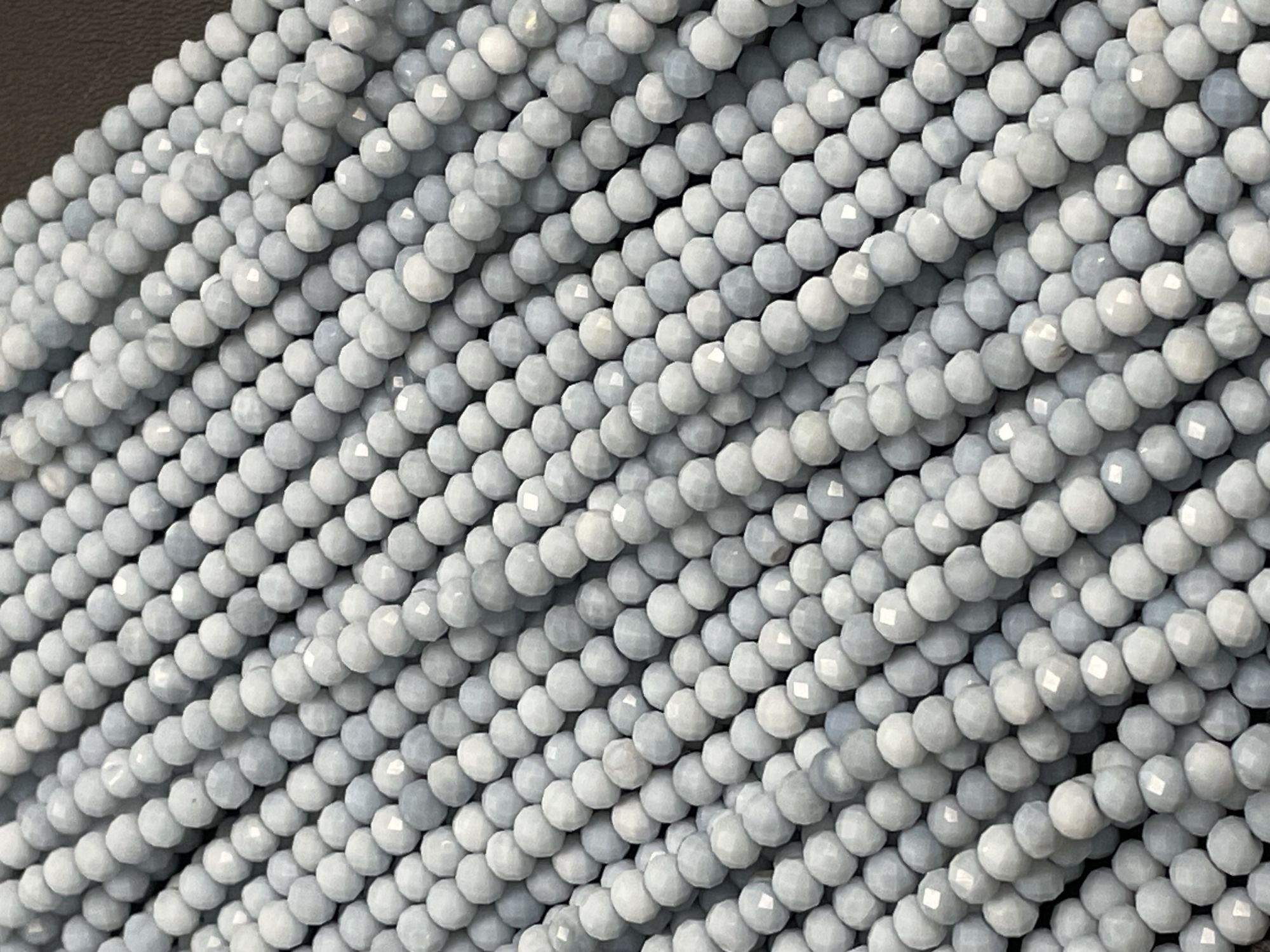 Blue Opal Rondelle Faceted