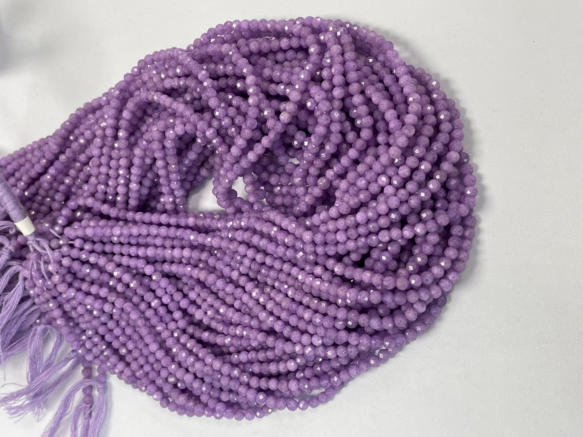 Purple Dyed Opal Rondelle Faceted