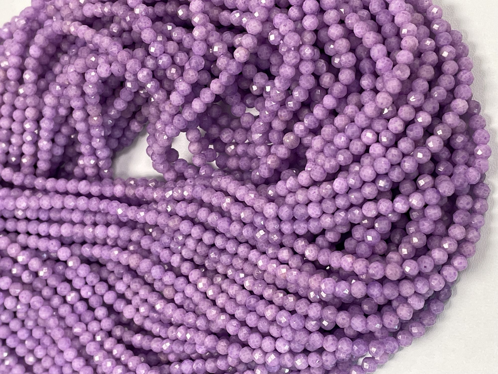 Purple Dyed Opal Rondelle Faceted