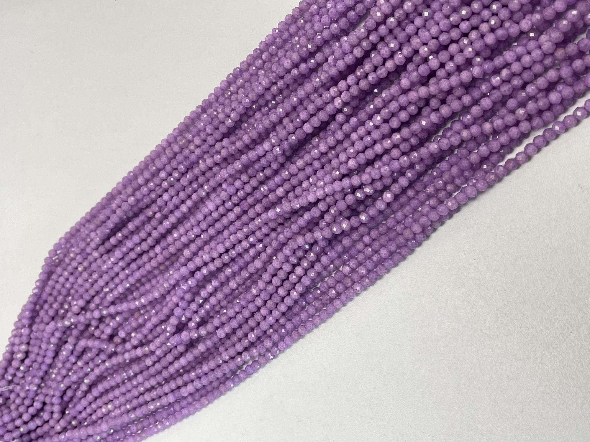 Purple Dyed Opal Rondelle Faceted