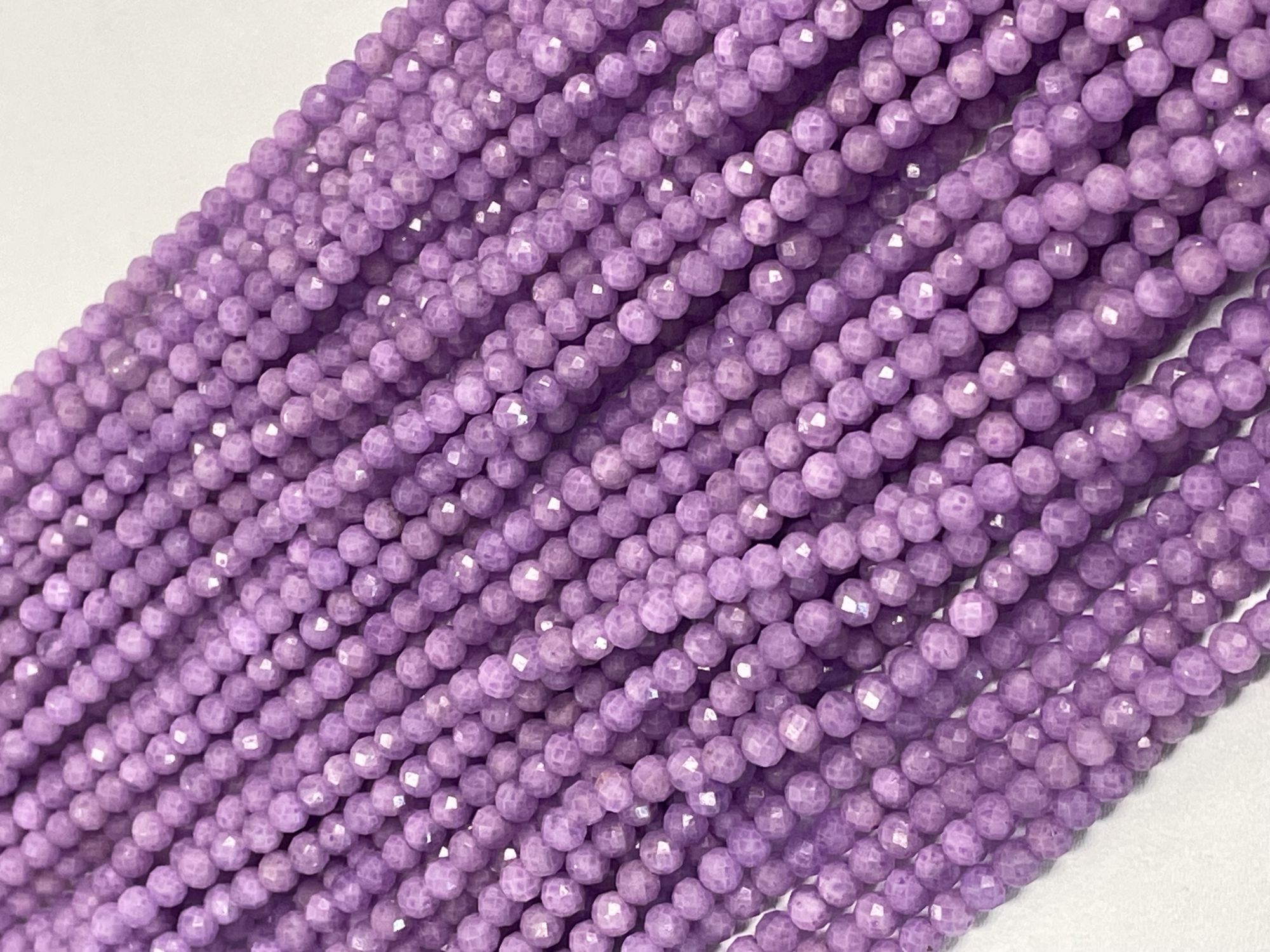 Purple Dyed Opal Rondelle Faceted