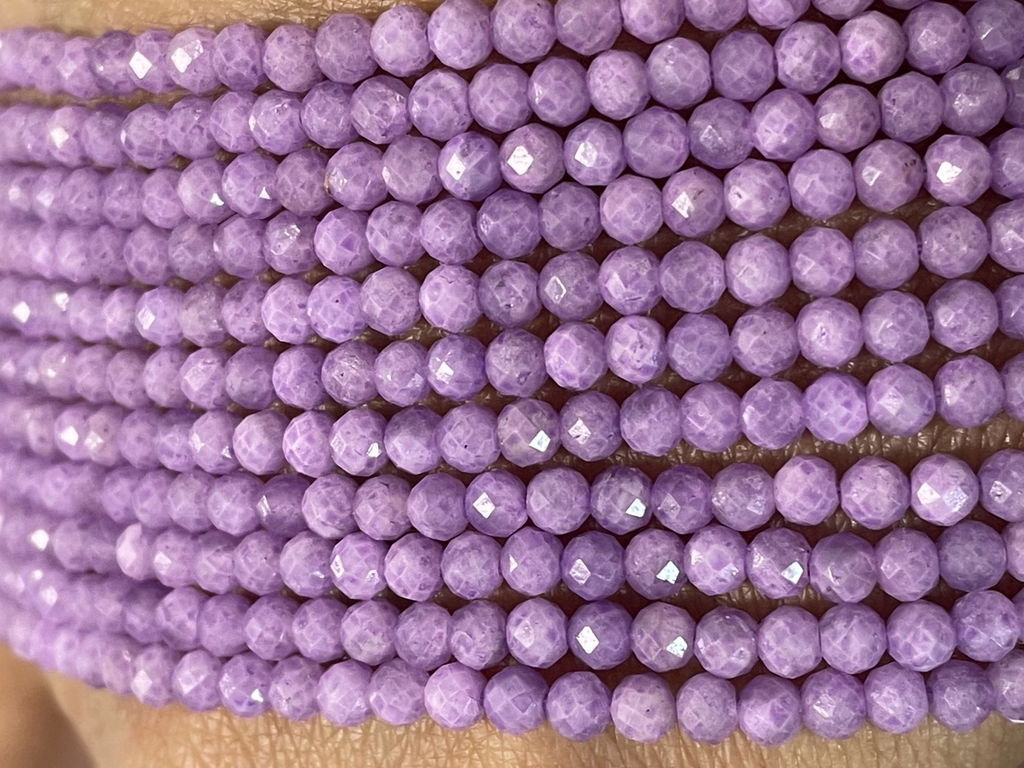 Purple Dyed Opal Rondelle Faceted