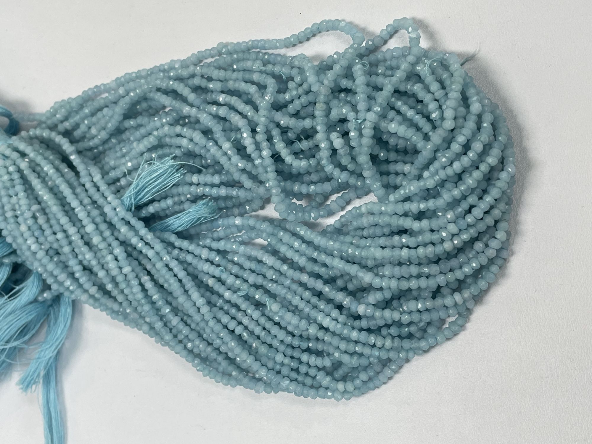 Blue Opal Rondelle Faceted