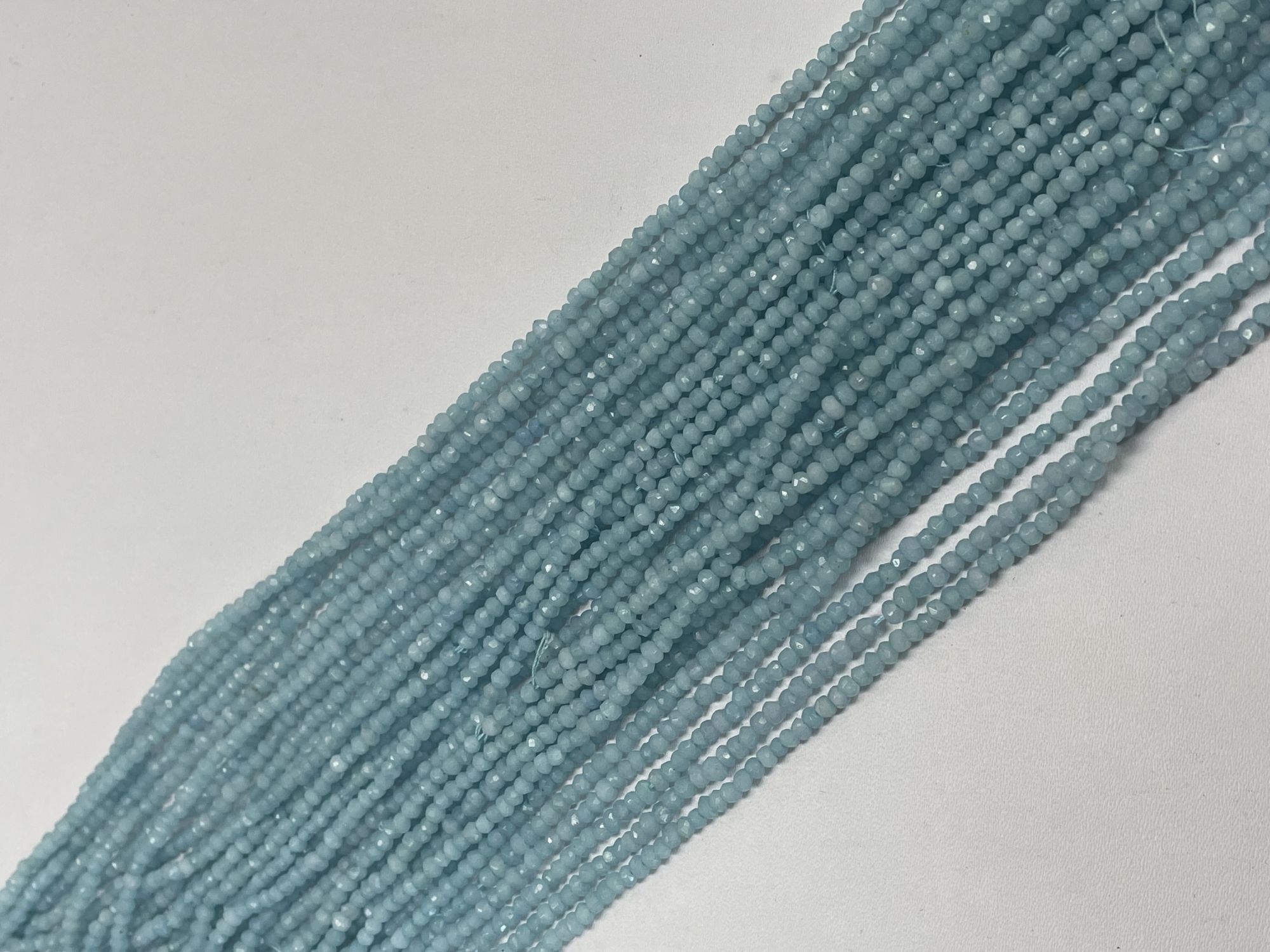 Blue Opal Rondelle Faceted