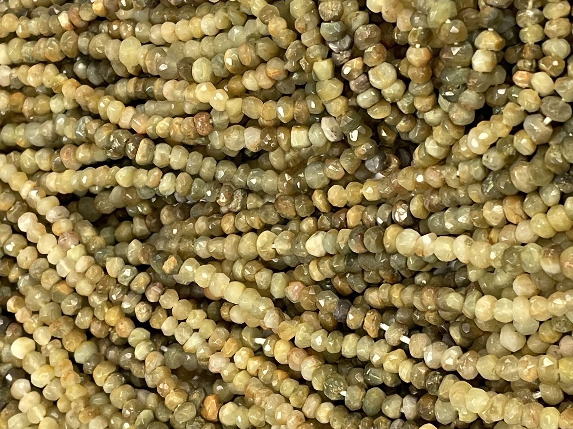 Shaded Cats Eye Rondelle Faceted