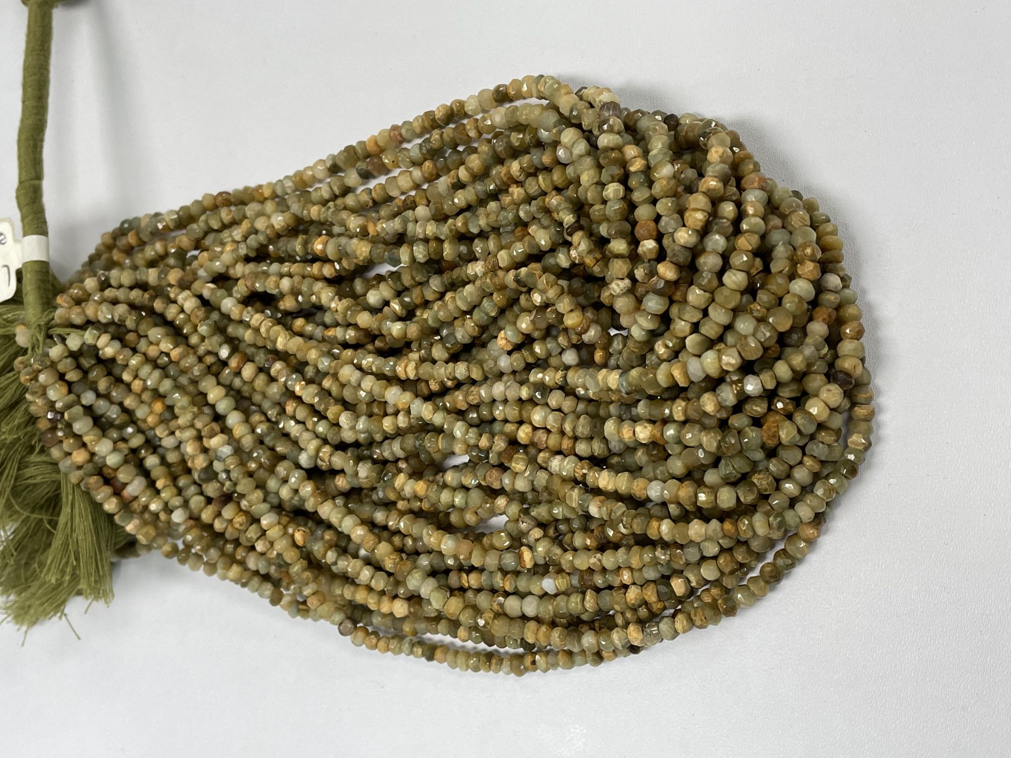 Cats Eye Rondelle Faceted