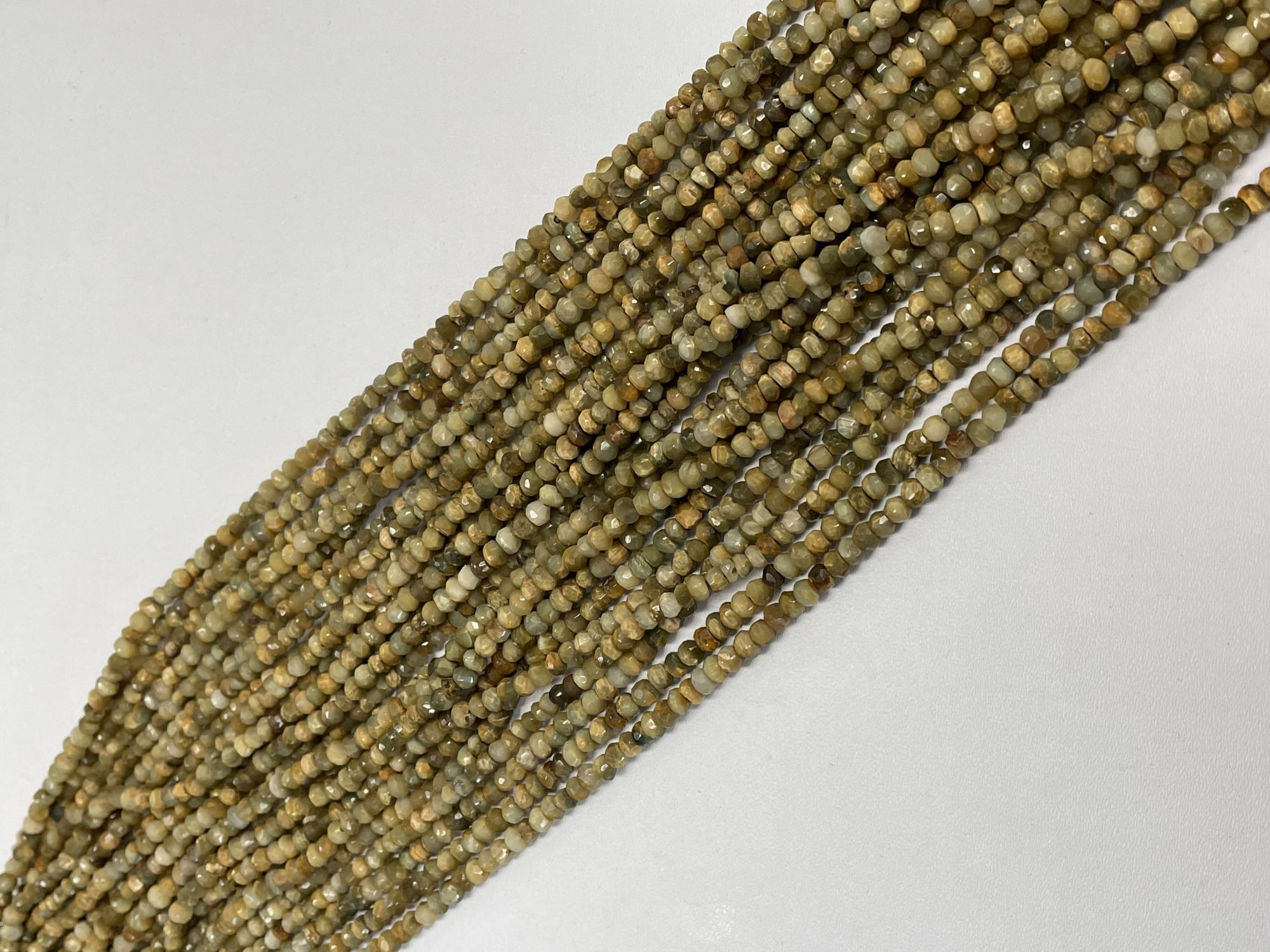 Cats Eye Rondelle Faceted