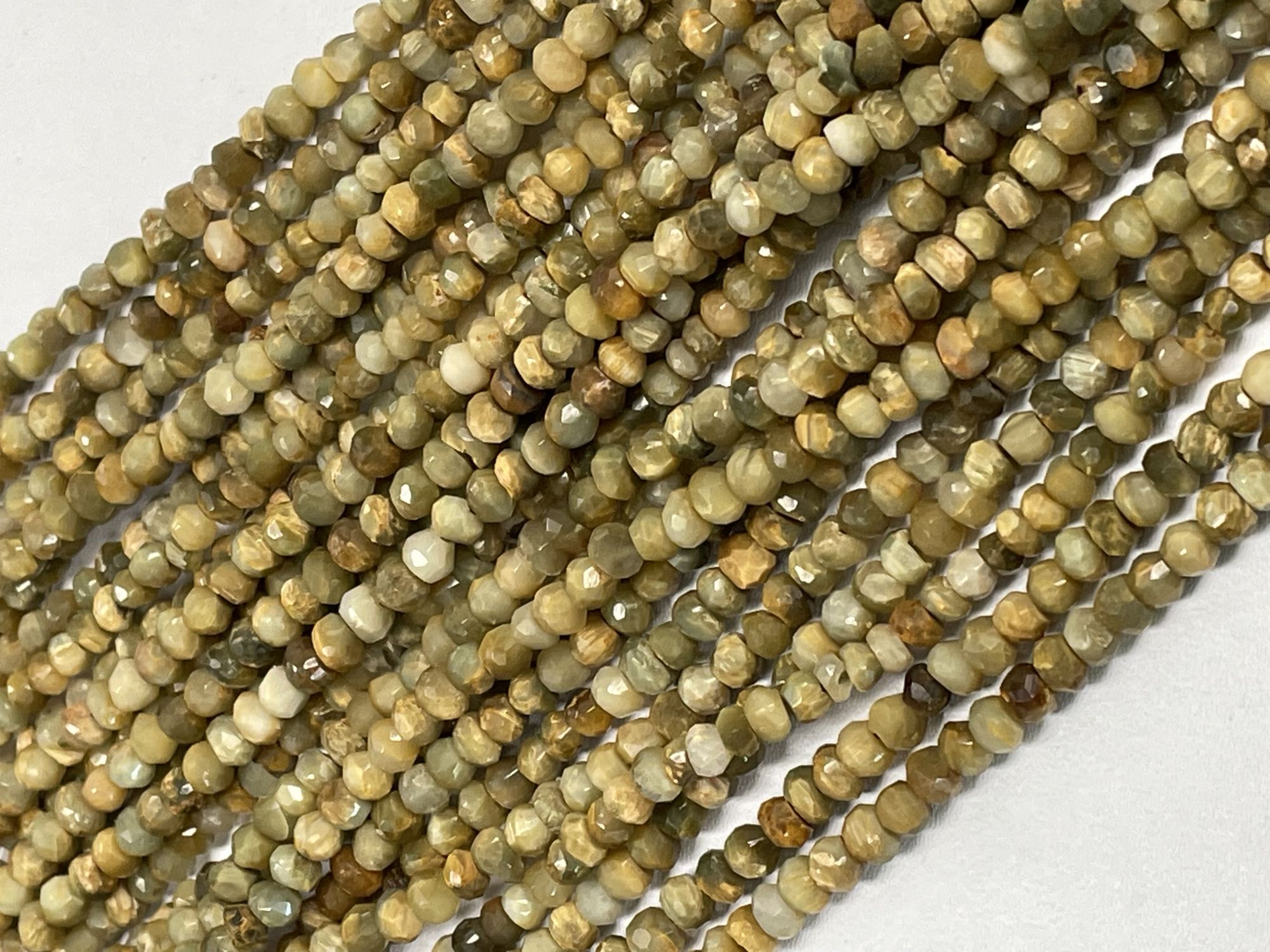 Cats Eye Rondelle Faceted