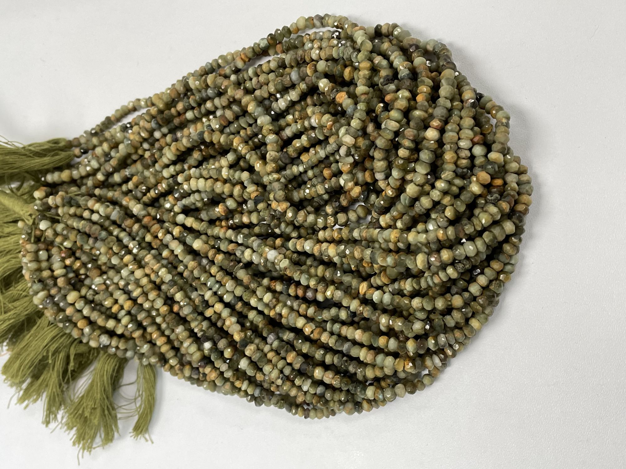 Cats Eye Rondelle Faceted