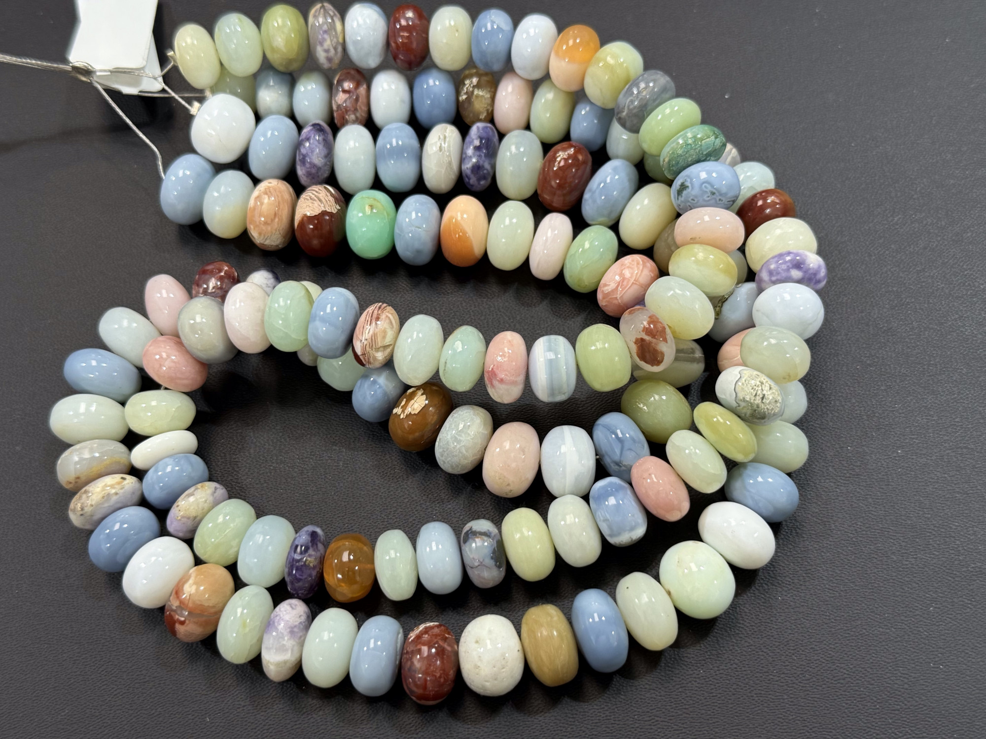 Multi Opal Rondelle Smooth