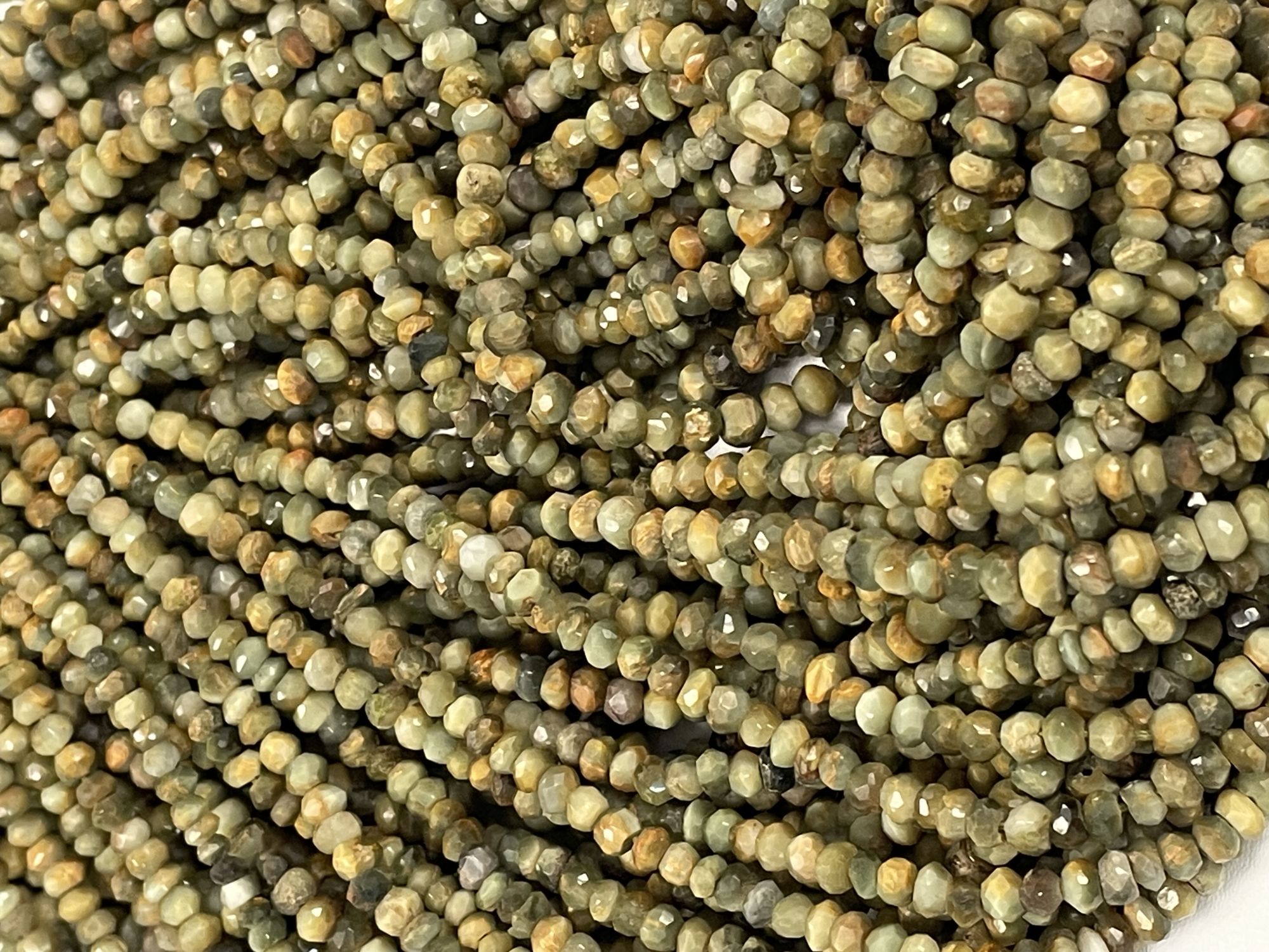 Cats Eye Rondelle Faceted