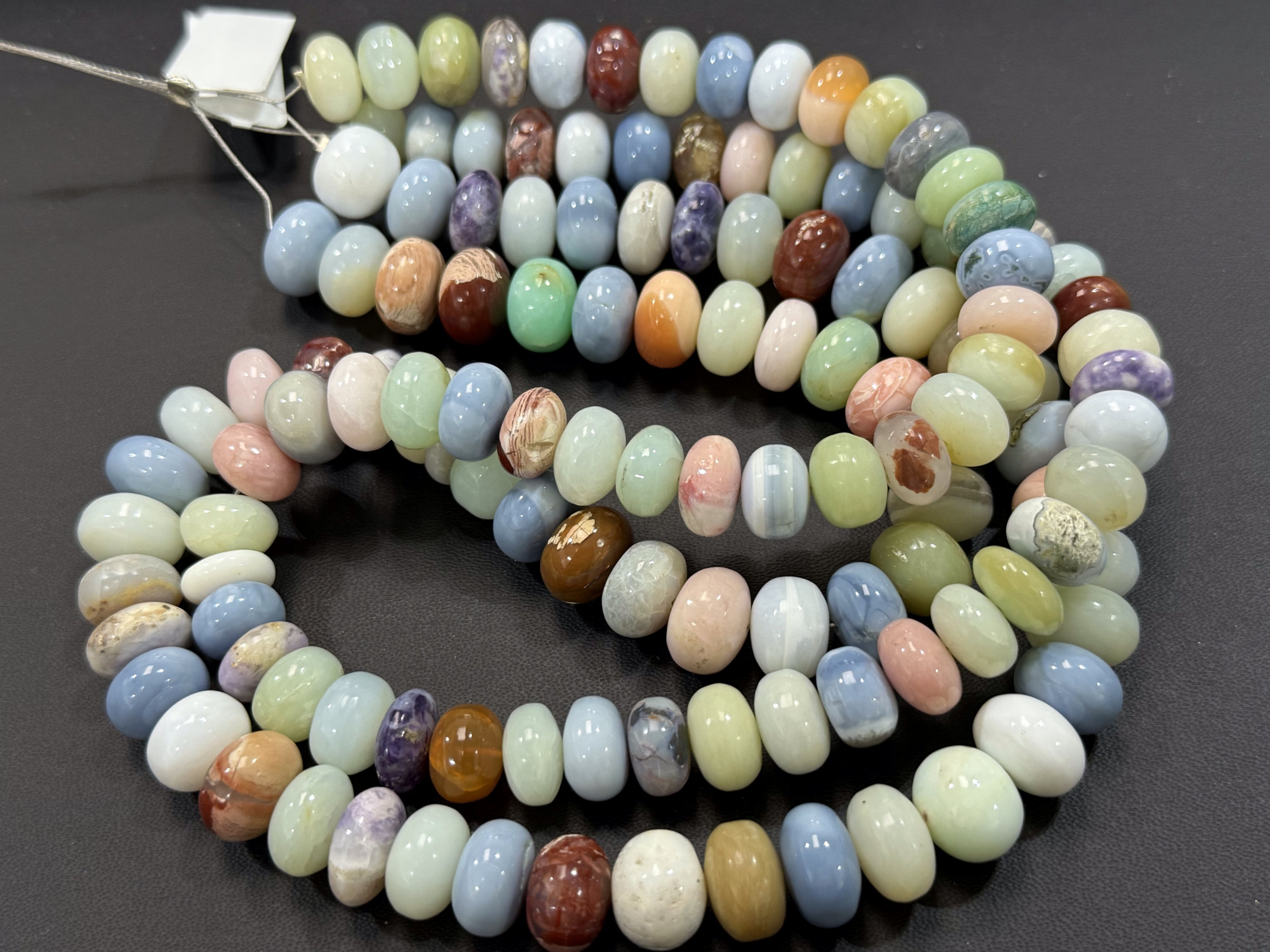 Multi Opal Rondelle Smooth