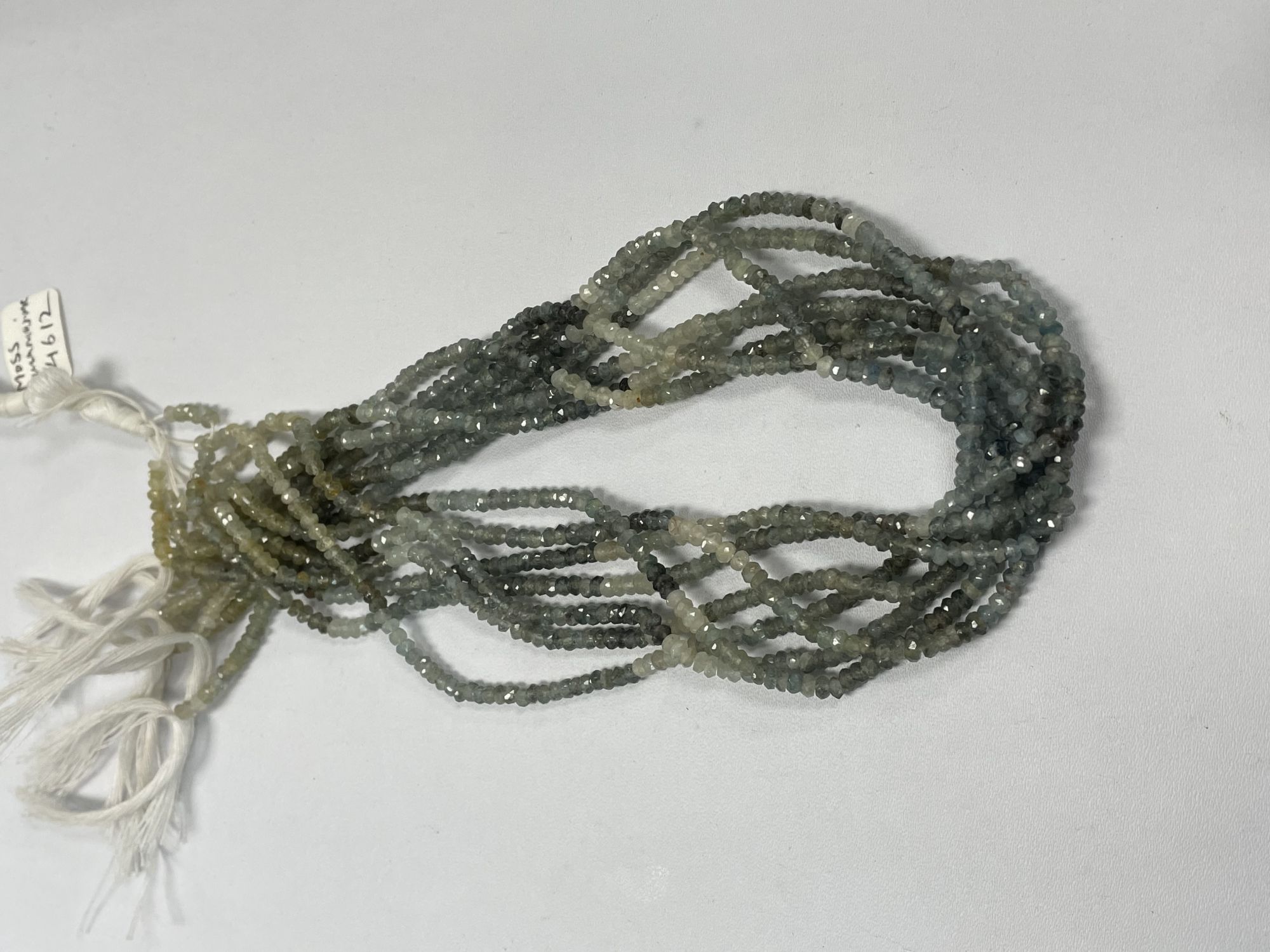 Shaded Moss Aquamairne Rondelle Faceted