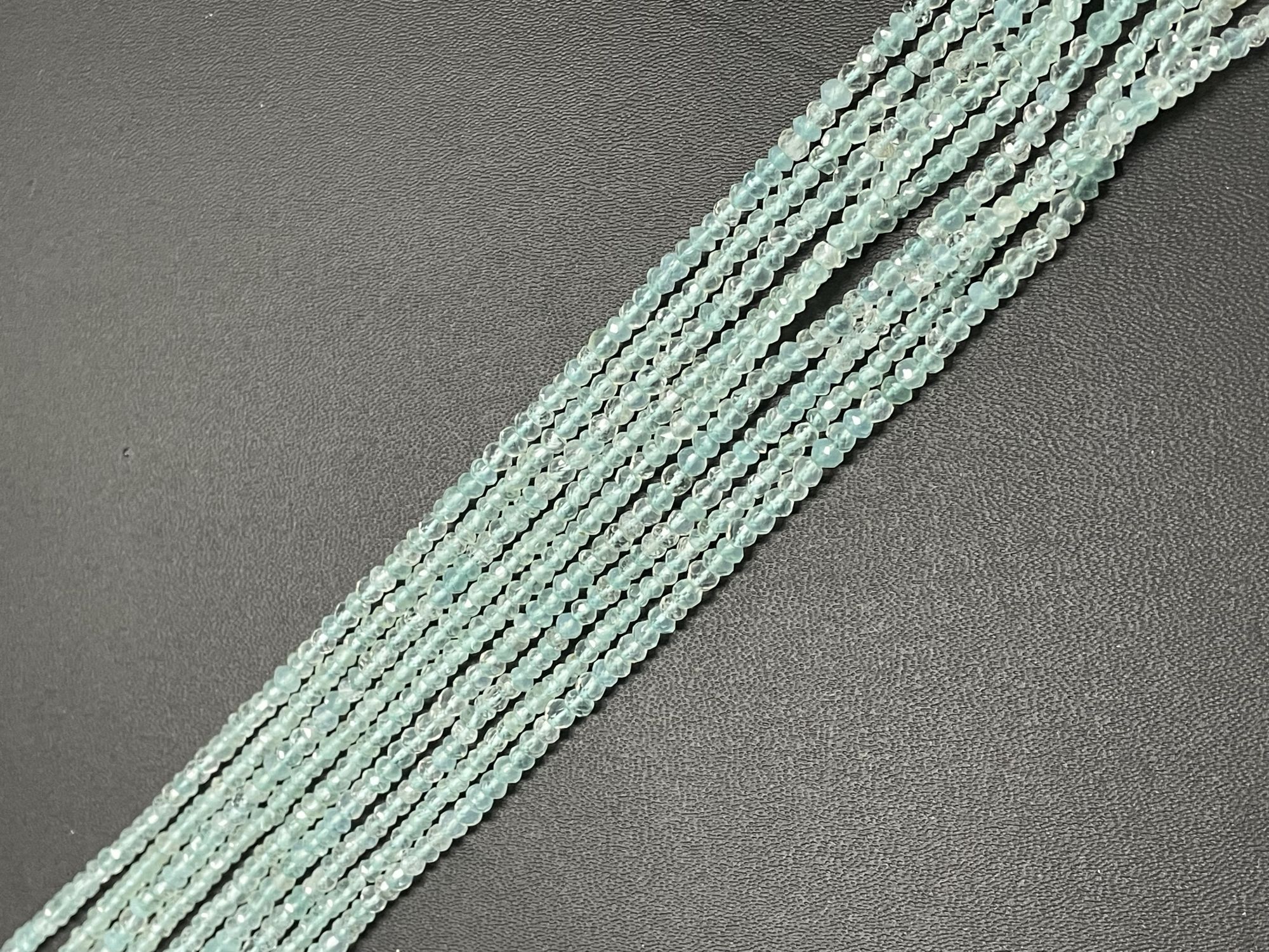 Aquamairne Rondelle Faceted