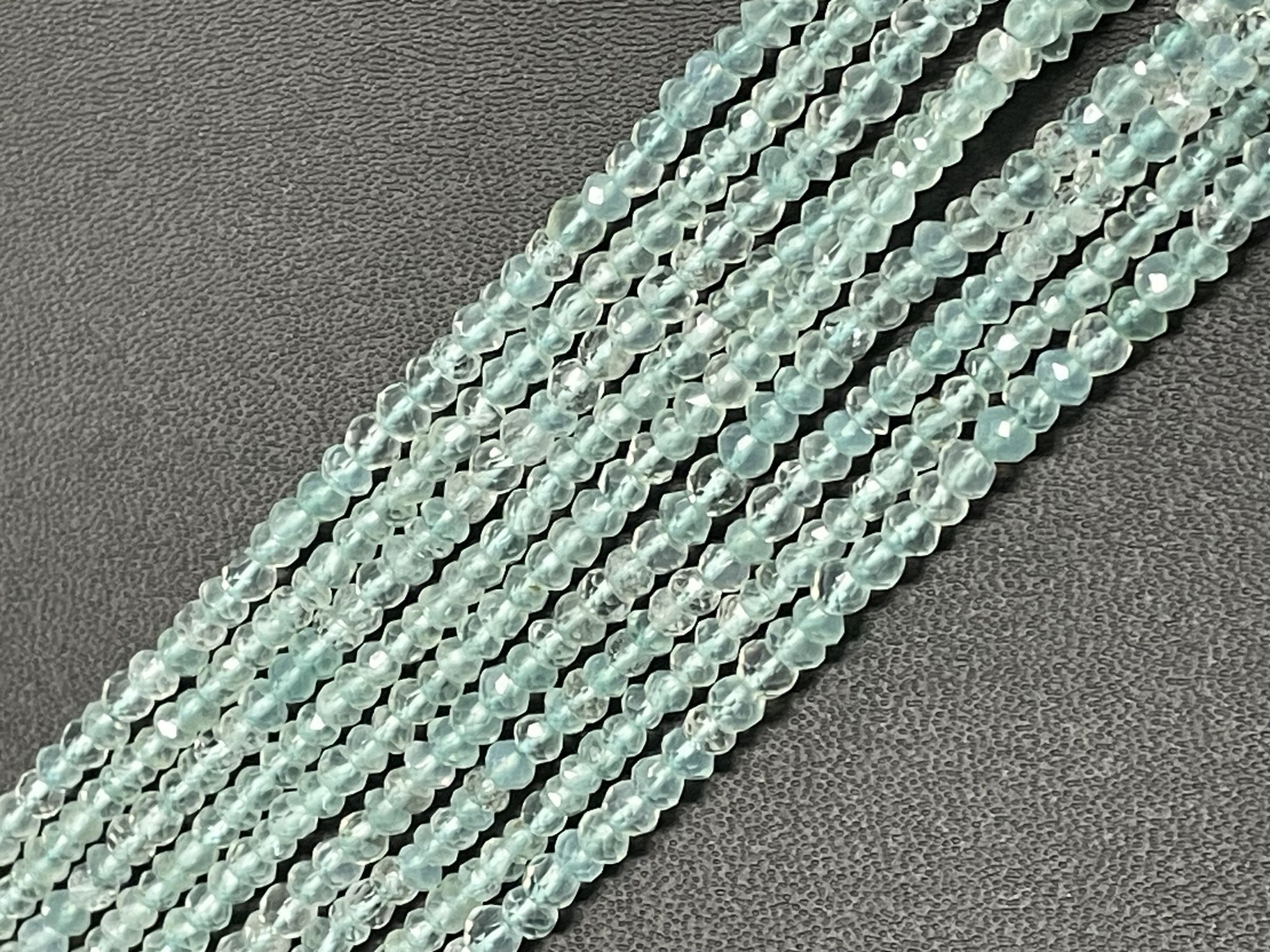 Aquamairne Rondelle Faceted