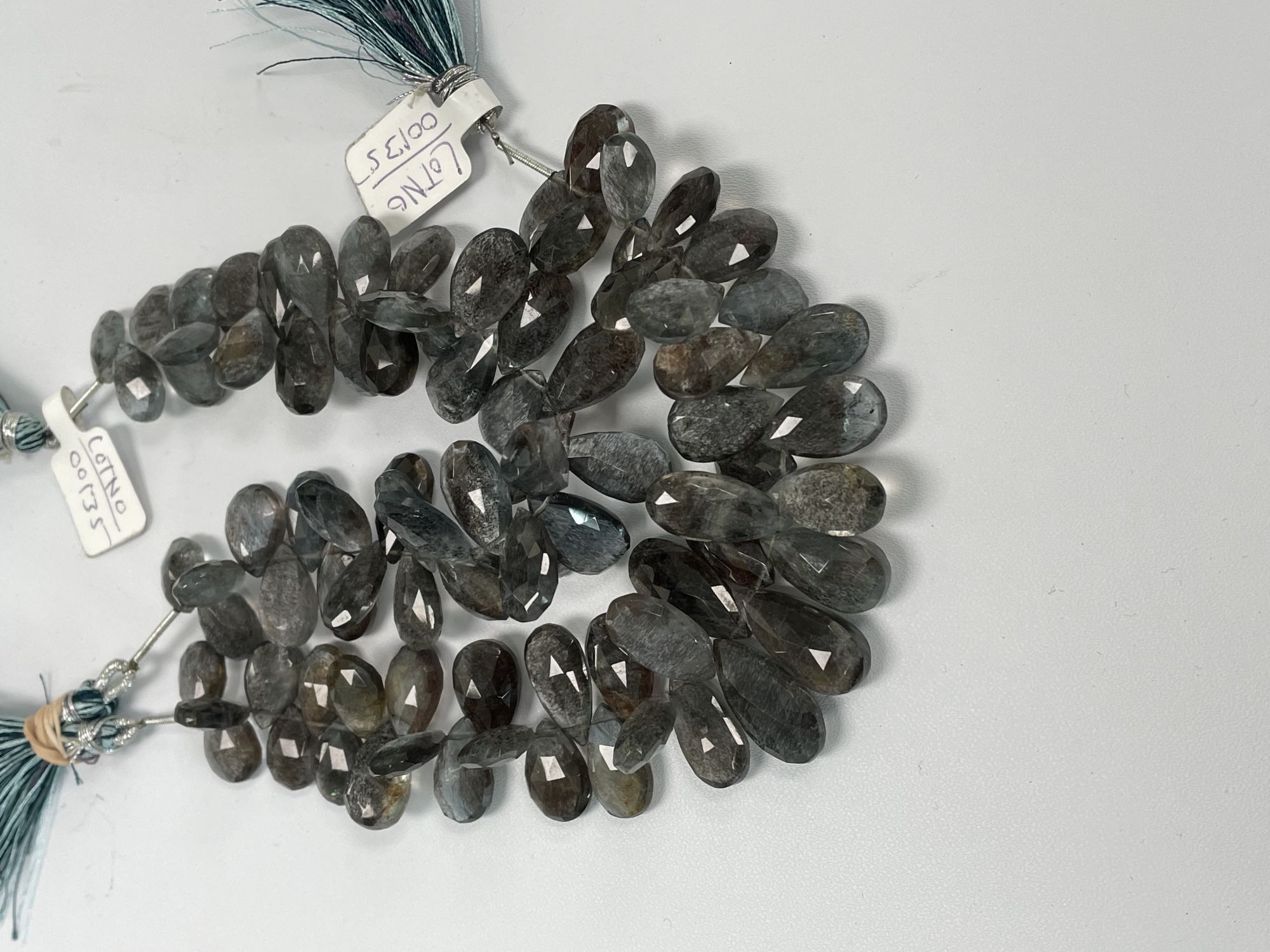 Copper Aquamarine Pear Faceted