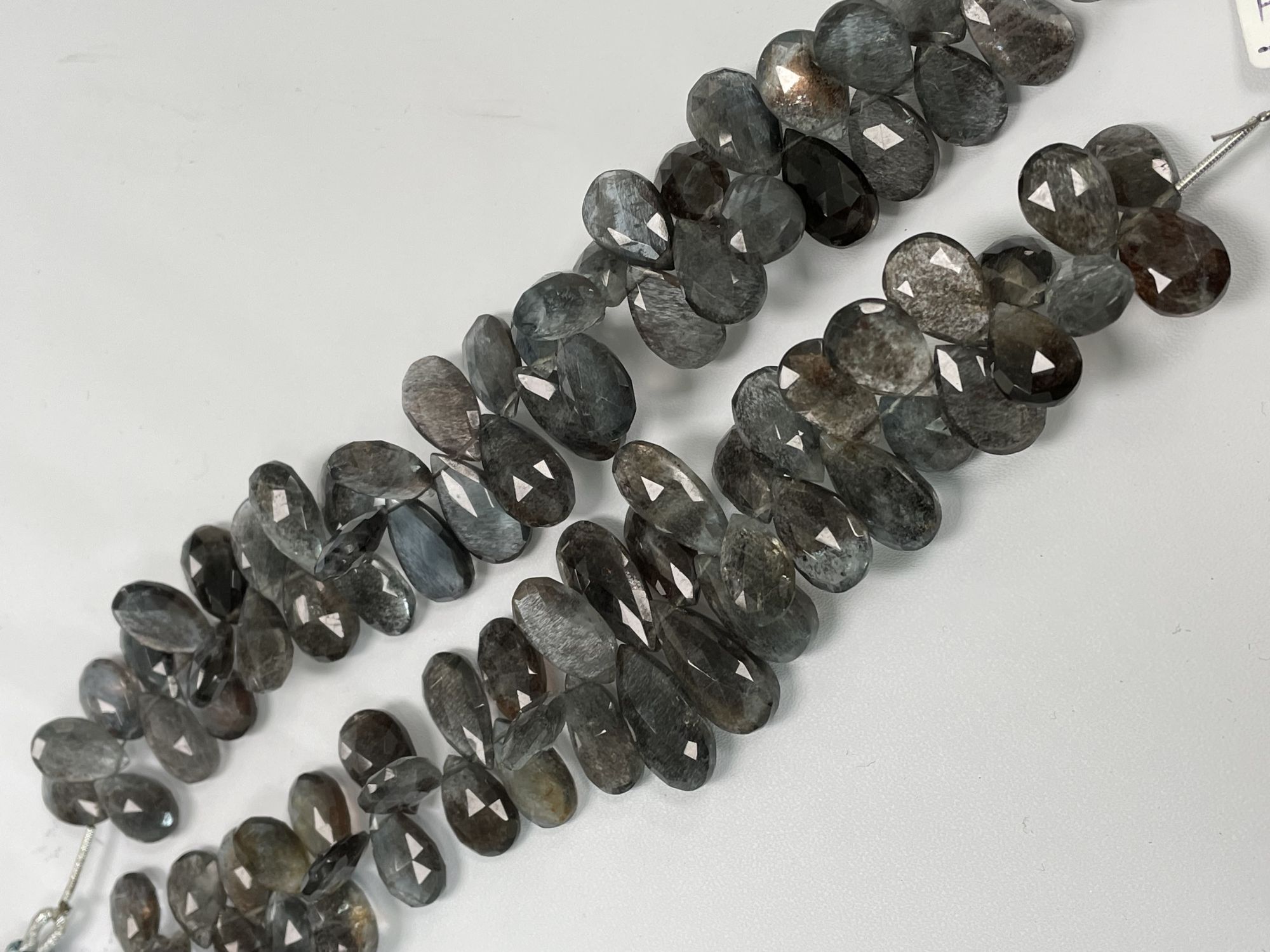 Copper Aquamarine Pear Faceted
