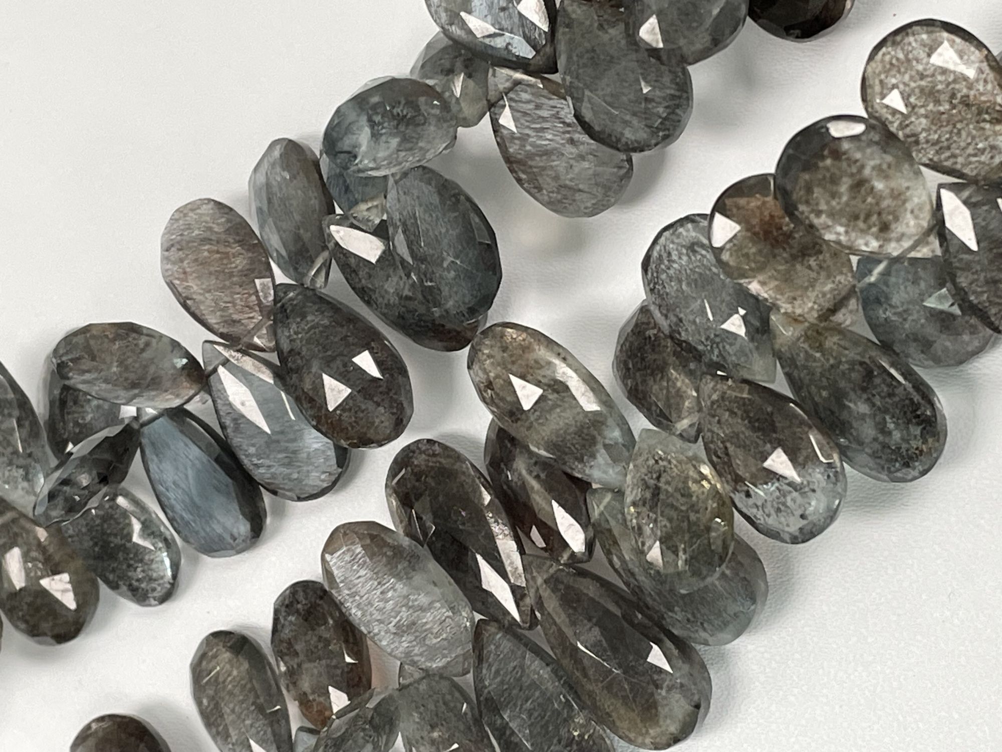 Copper Aquamarine Pear Faceted