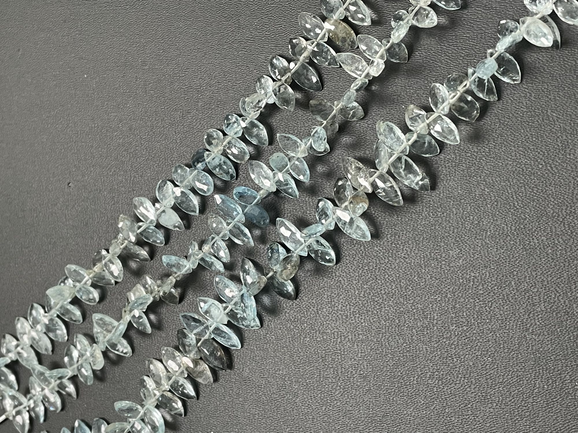 Copper Aquamarine Marquise Faceted