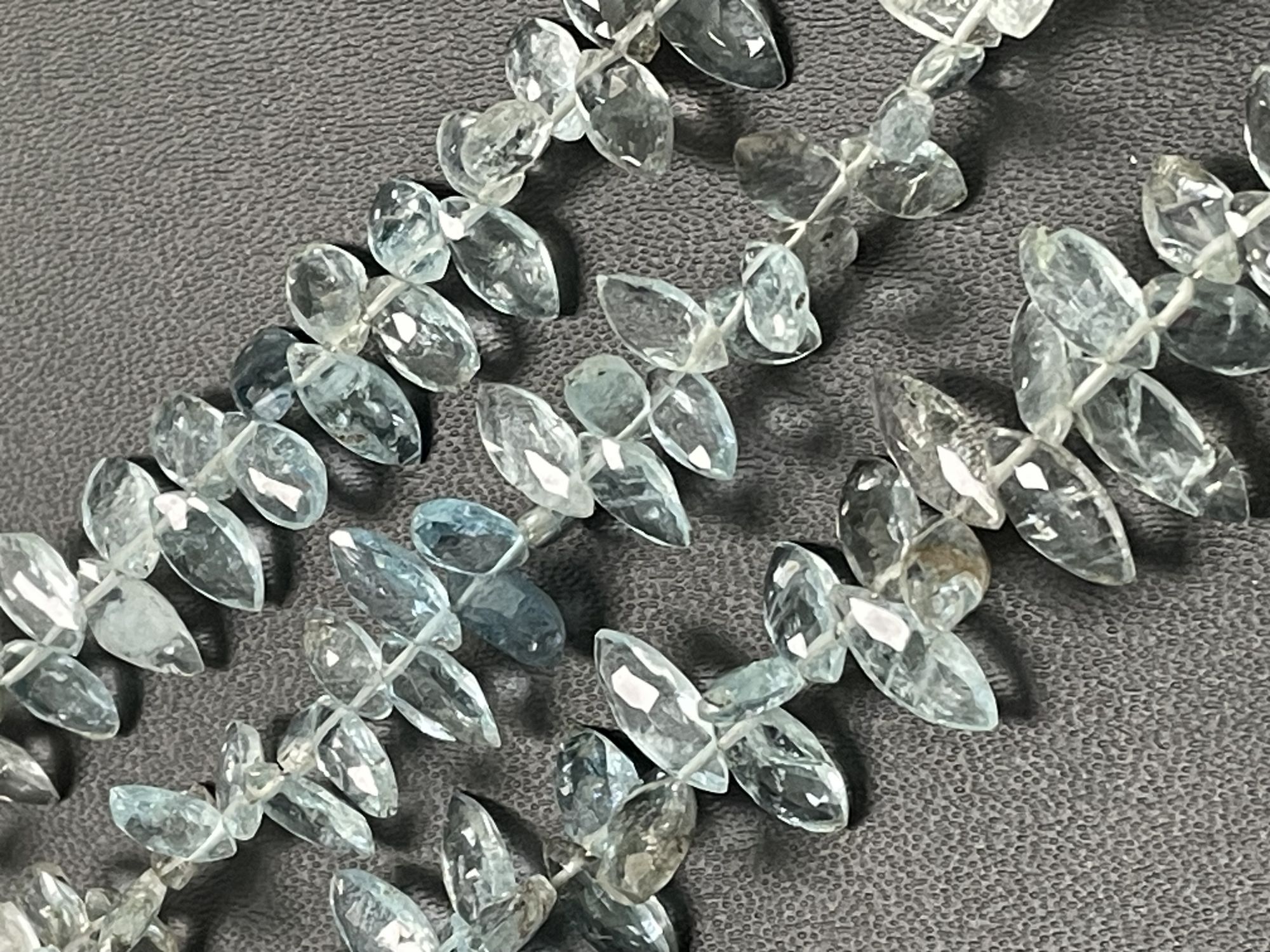 Copper Aquamarine Marquise Faceted