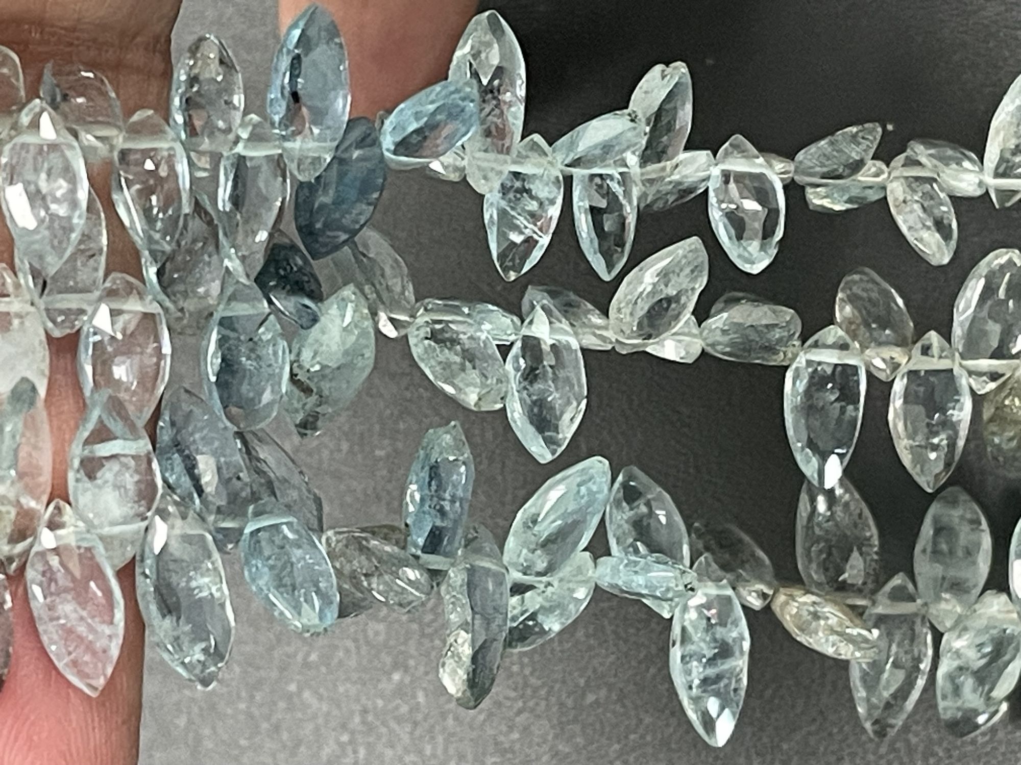 Copper Aquamarine Marquise Faceted