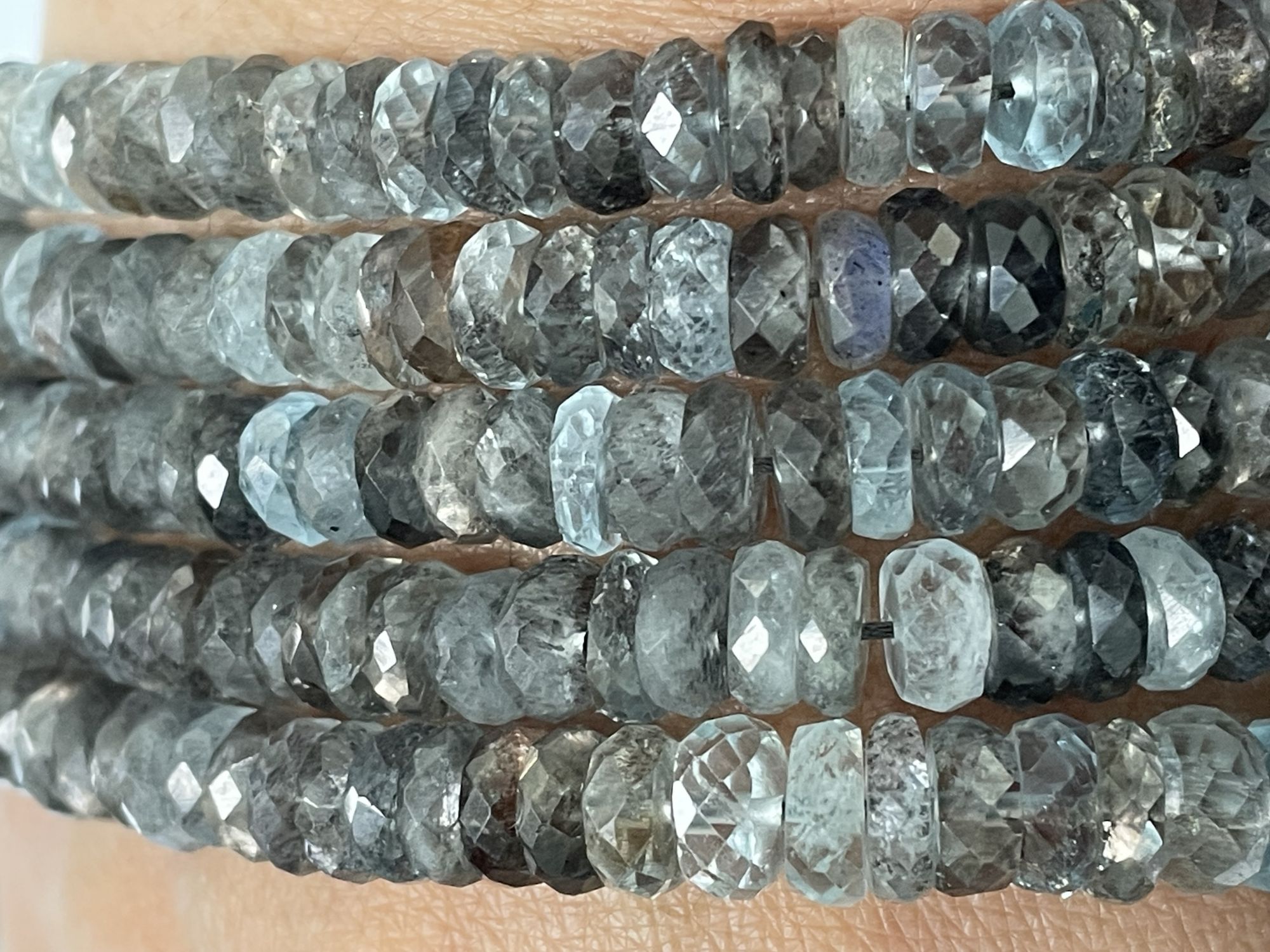 Copper Aquamarine Tire Faceted