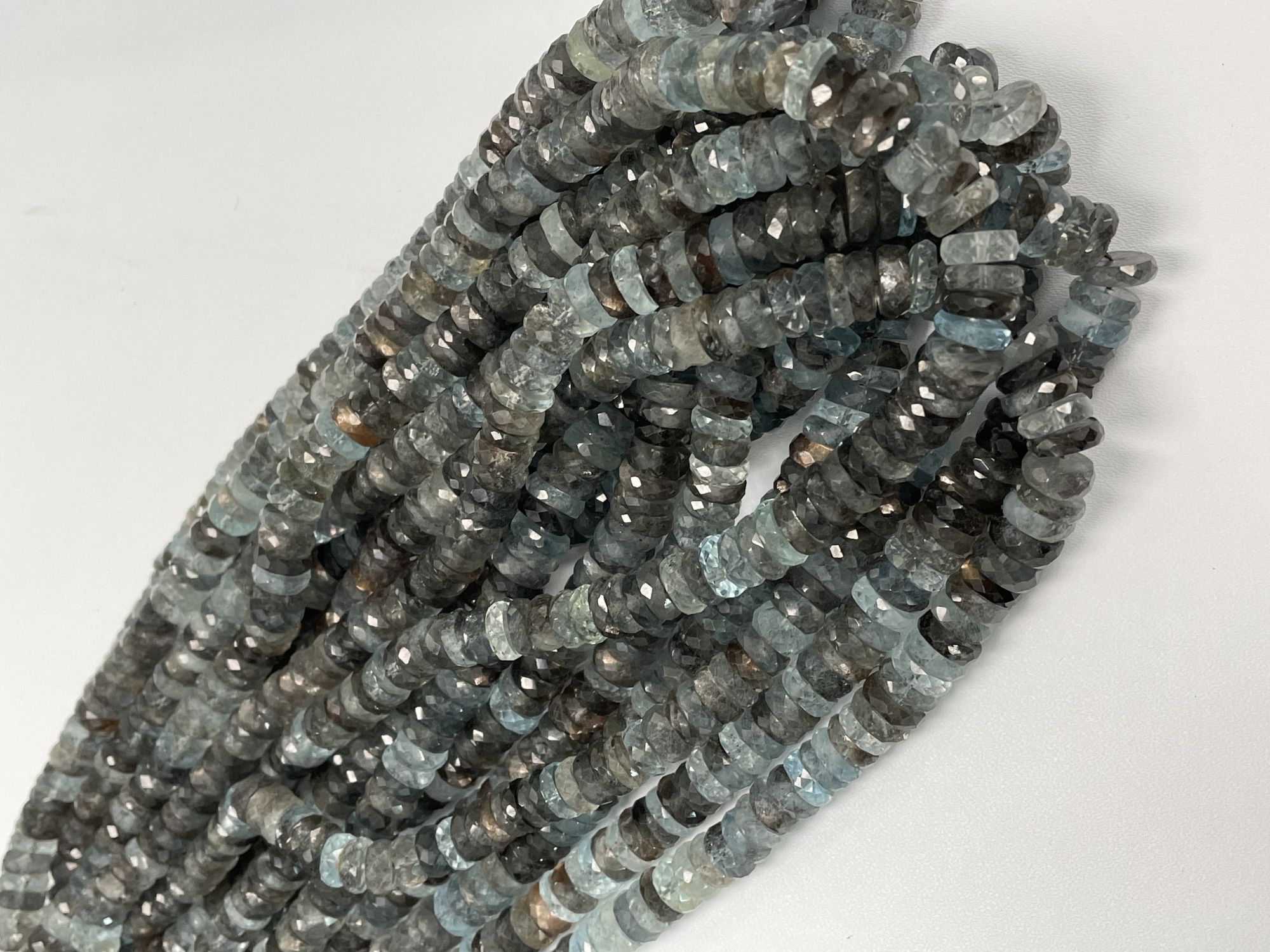Copper Aquamarine Tire Faceted