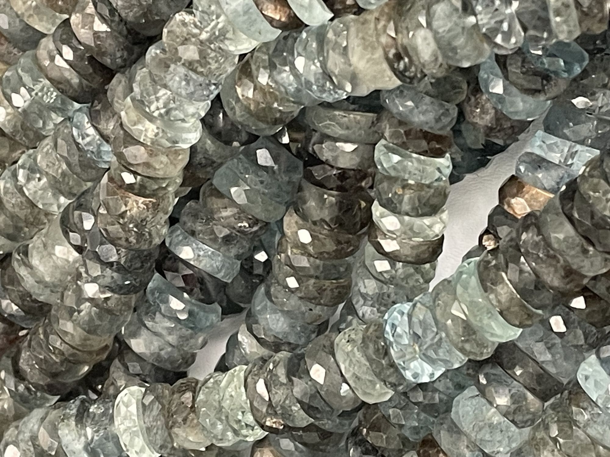 Copper Aquamarine Tire Faceted