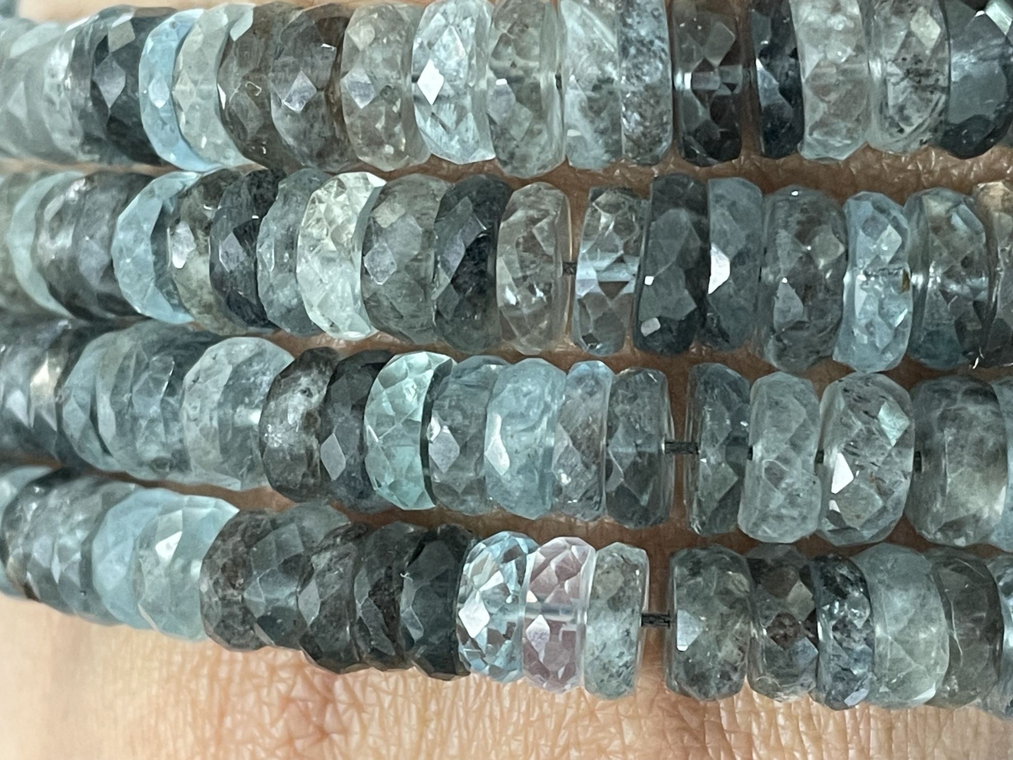 Copper Aquamarine Tire Faceted