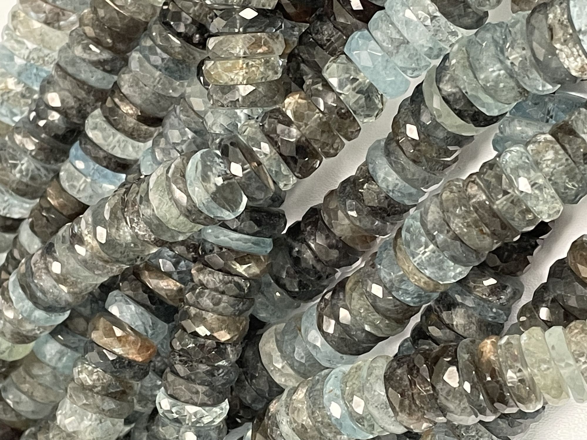 Copper Aquamarine Tire Faceted