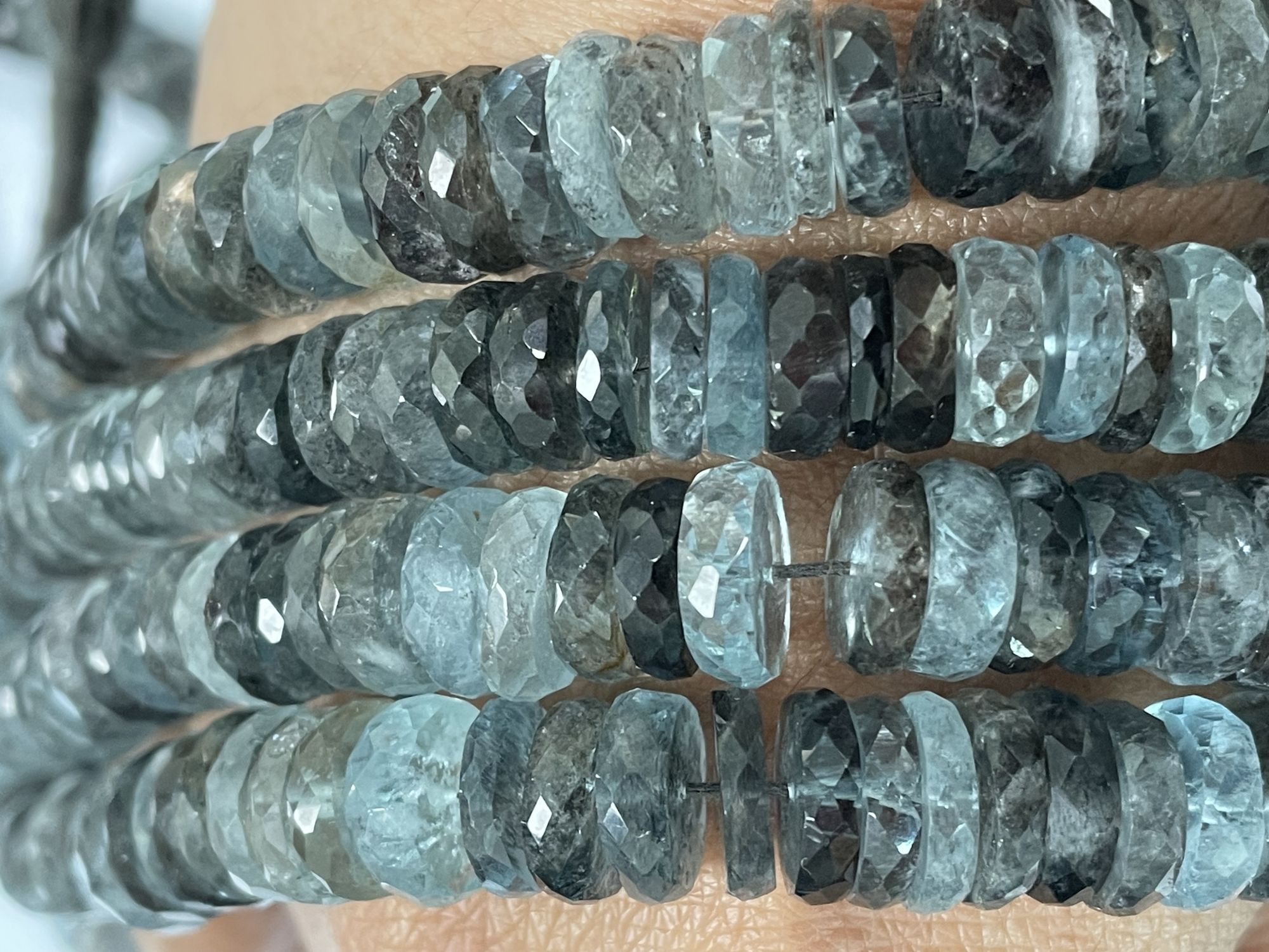 Copper Aquamarine Tire Faceted