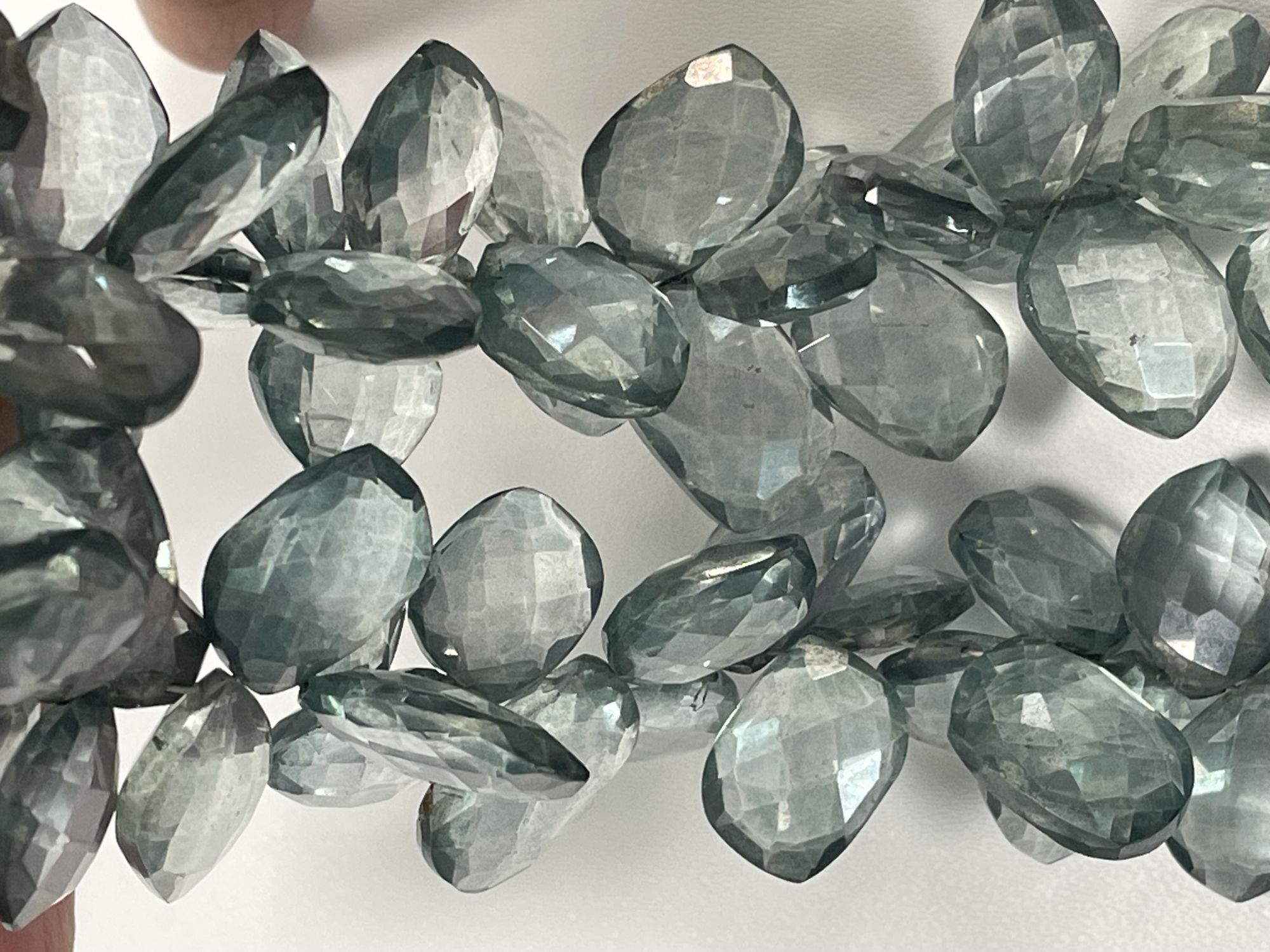 Green Mystic Quartz Leaf Faceted