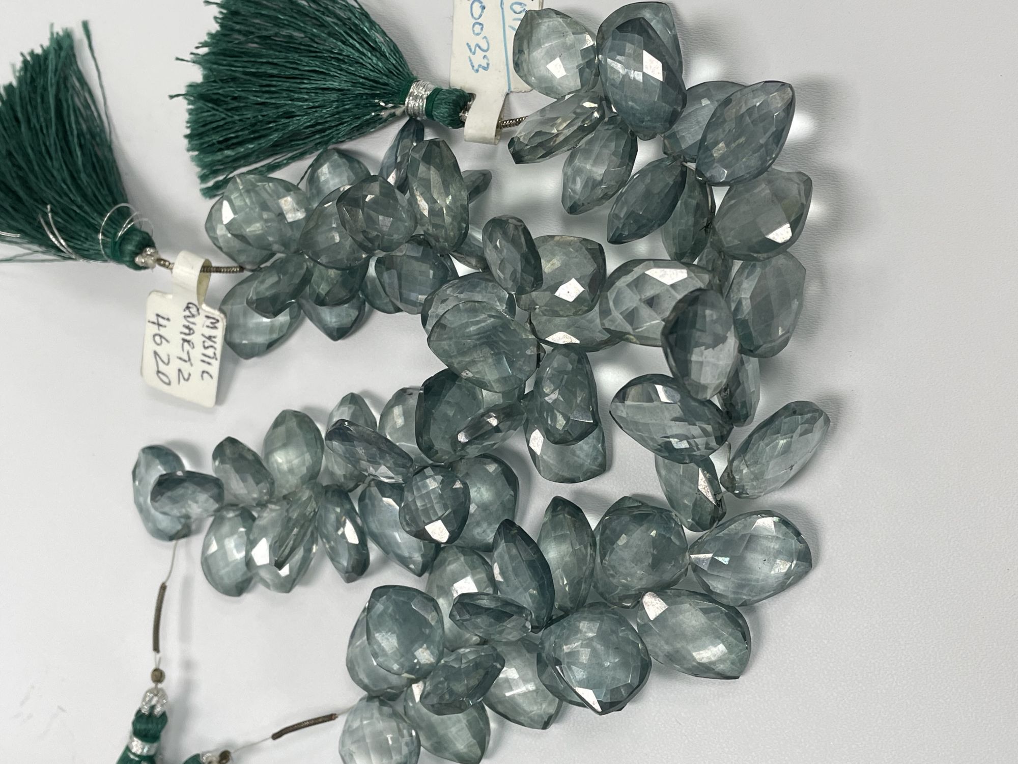 Green Mystic Quartz Leaf Faceted