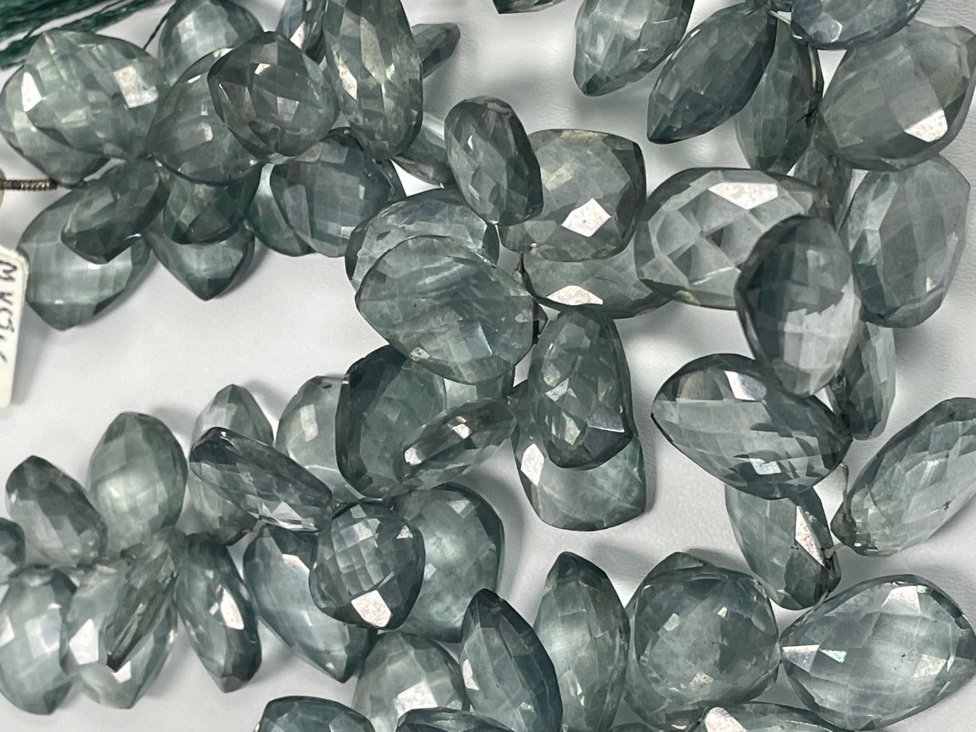 Green Mystic Quartz Leaf Faceted