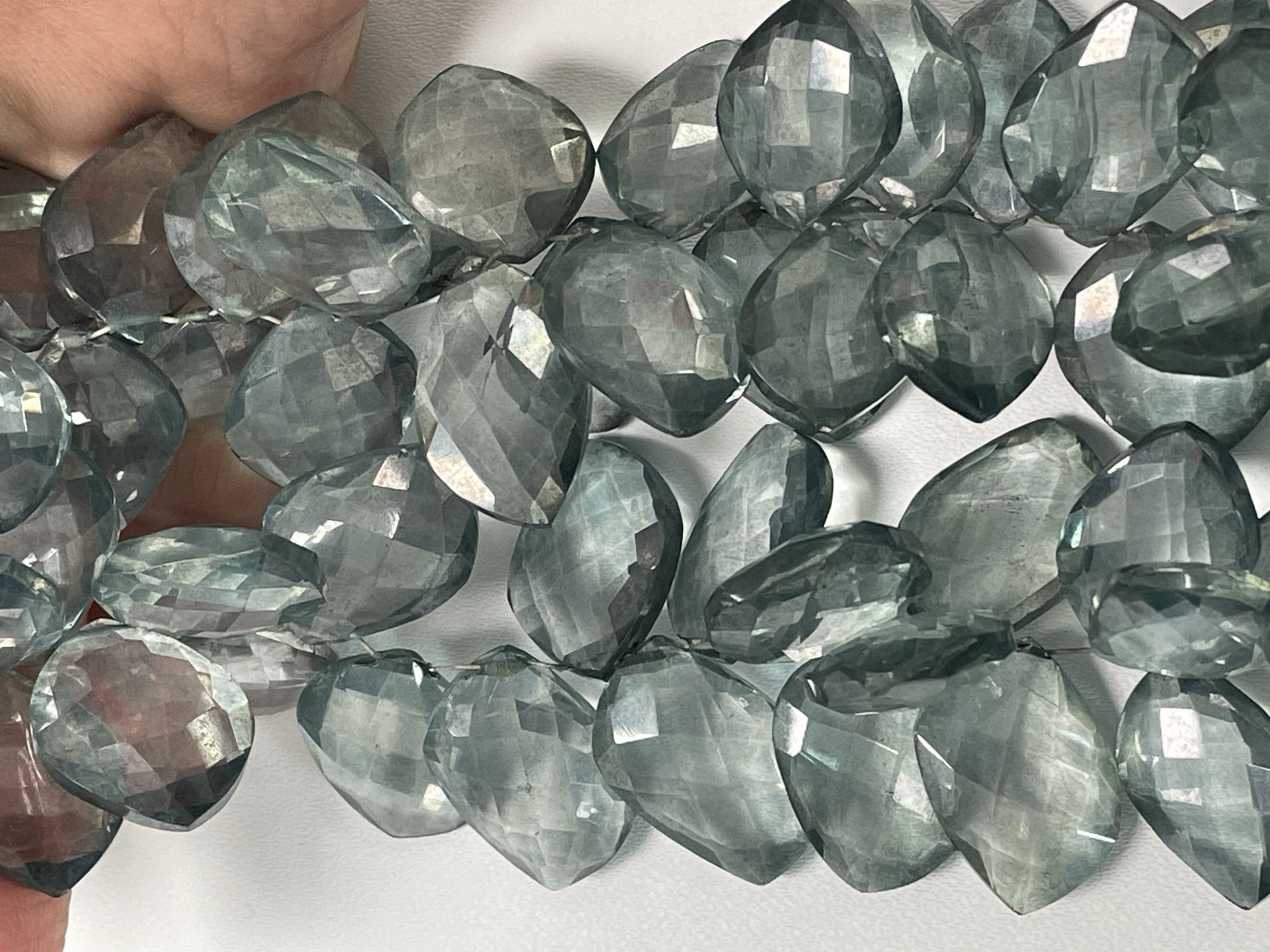 Green Mystic Quartz Leaf Faceted